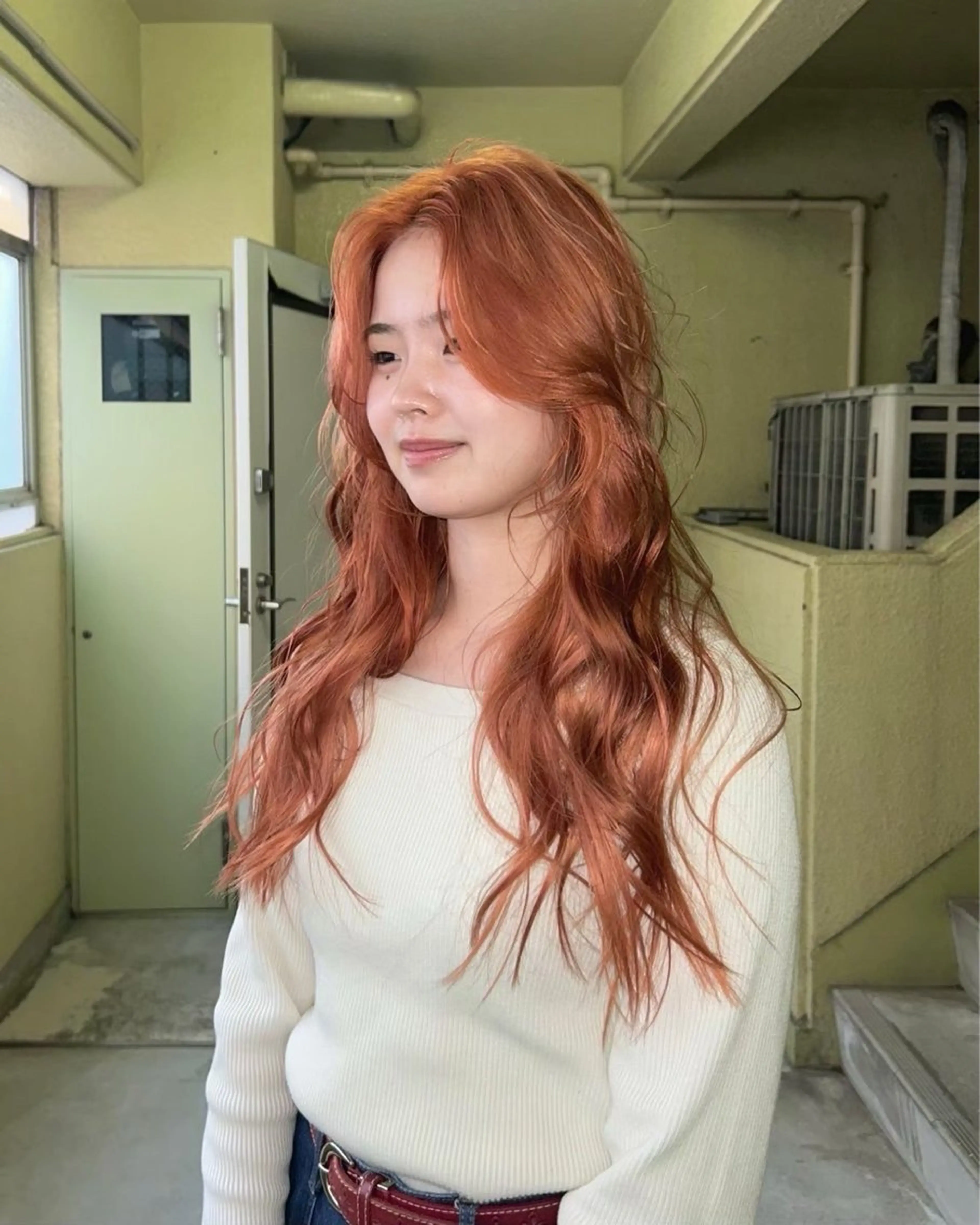 ロング カラー オレンジ トリートメント 透明感似合わせカラー 🍀あかり🍀のヘアスタイル