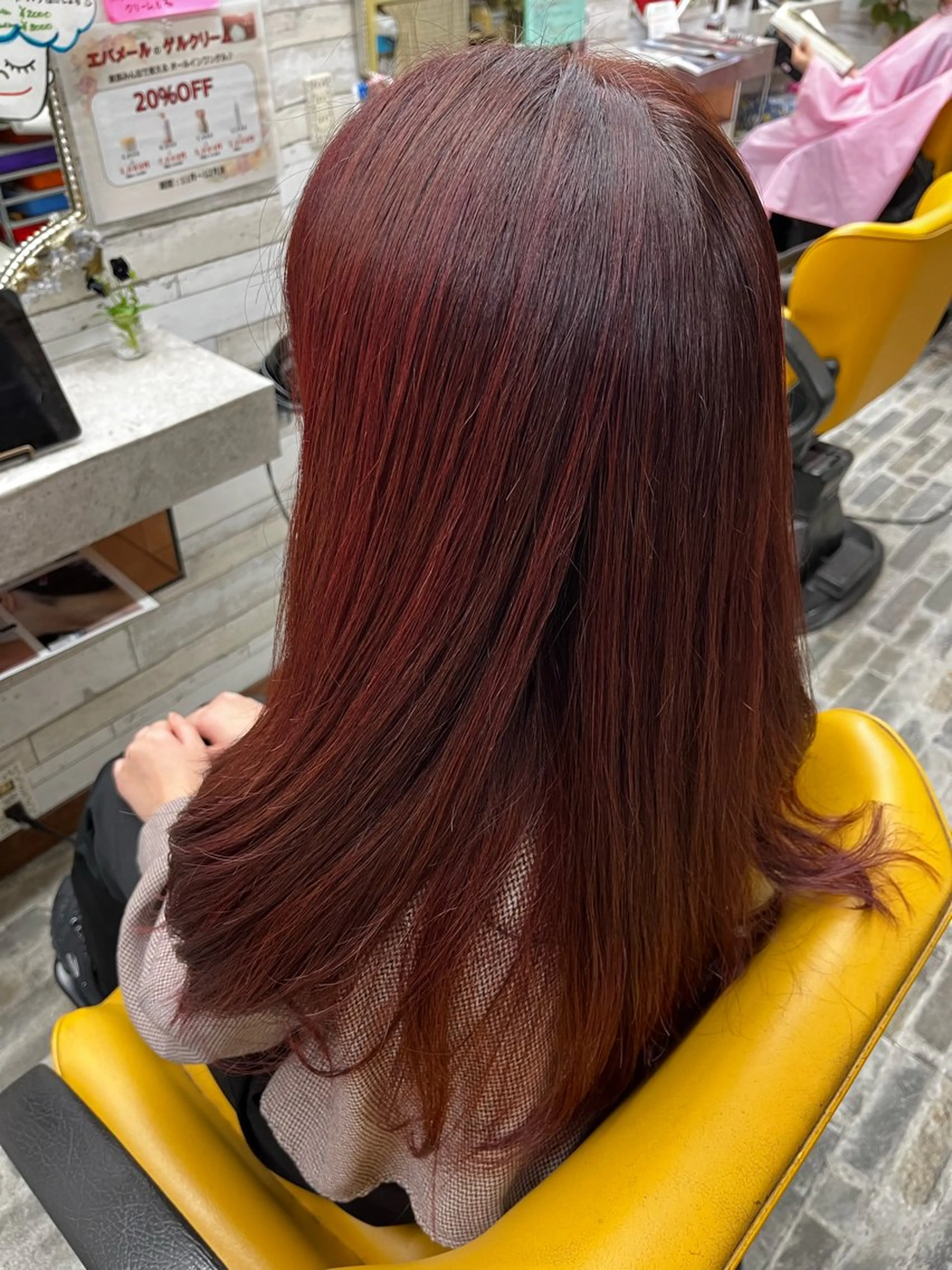 ロング カラー ブリーチ イルミナカラー ブリーチなしカラー 大坪 拓斗のヘアスタイル