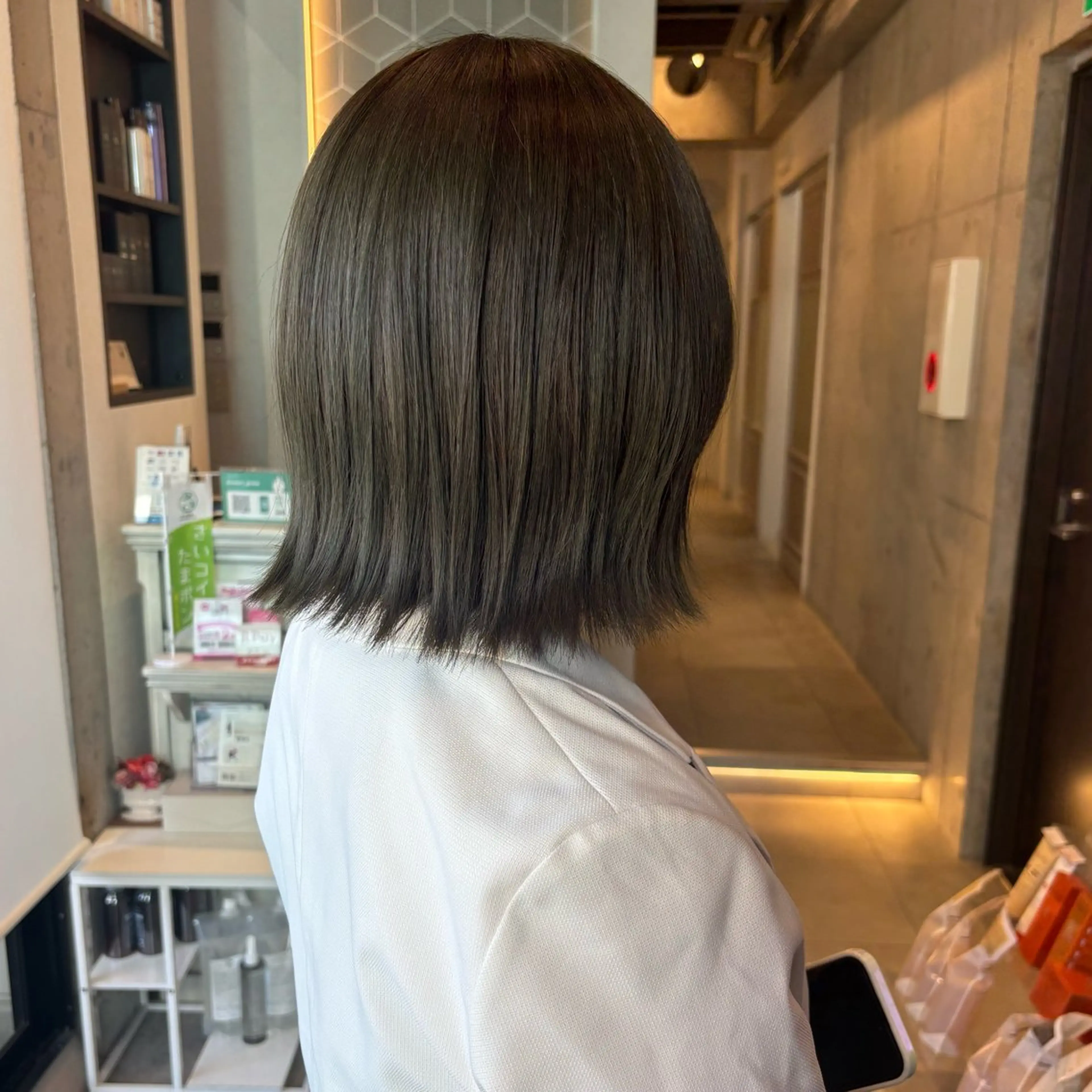 ミディアム カラー 【完全個室】髪質改善 暖色カラー/山崎唯奈のヘアスタイル