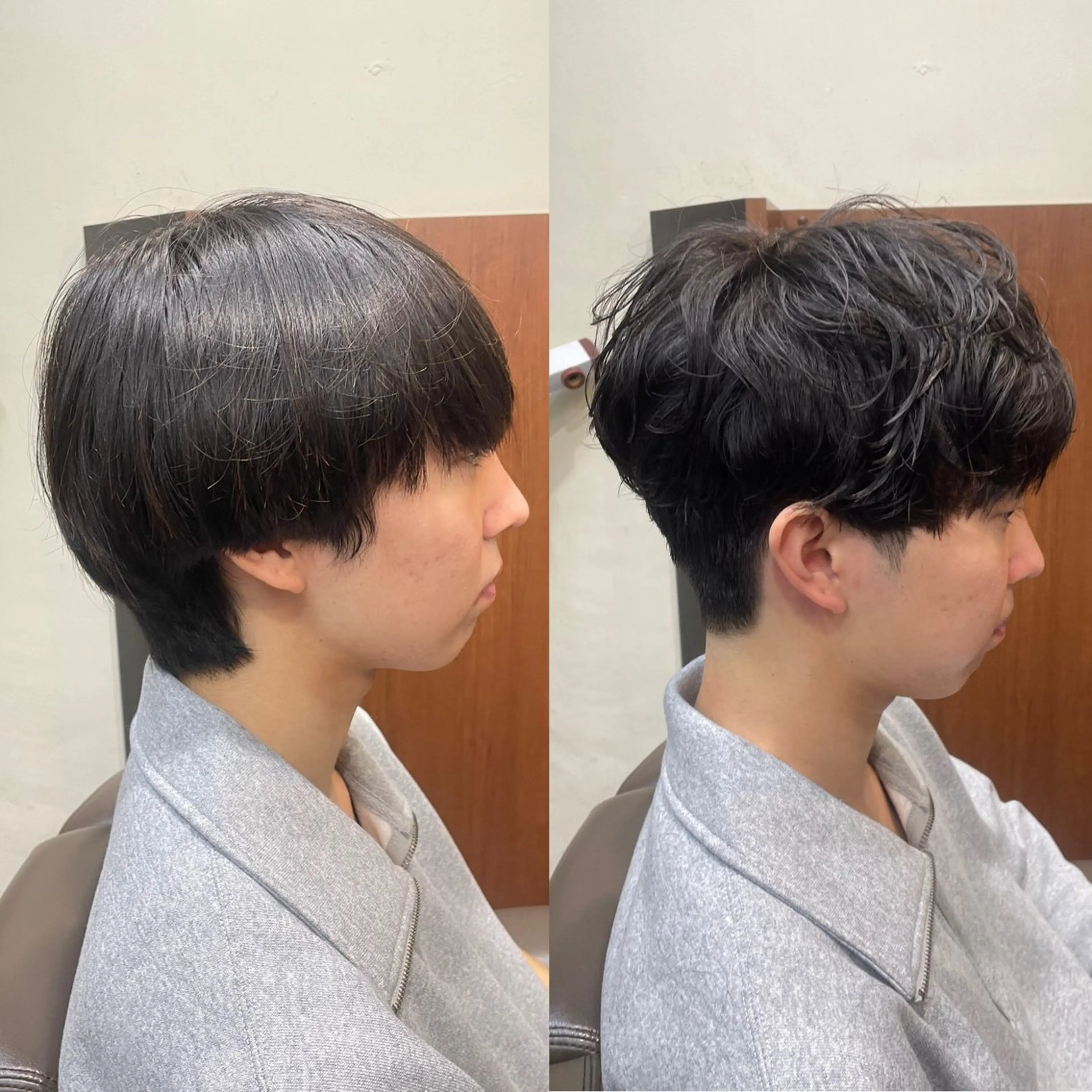 ショート パーマ メンズ カット パーマ 💈トレサンパ 💈金山駅✂︎愛実のヘアスタイル