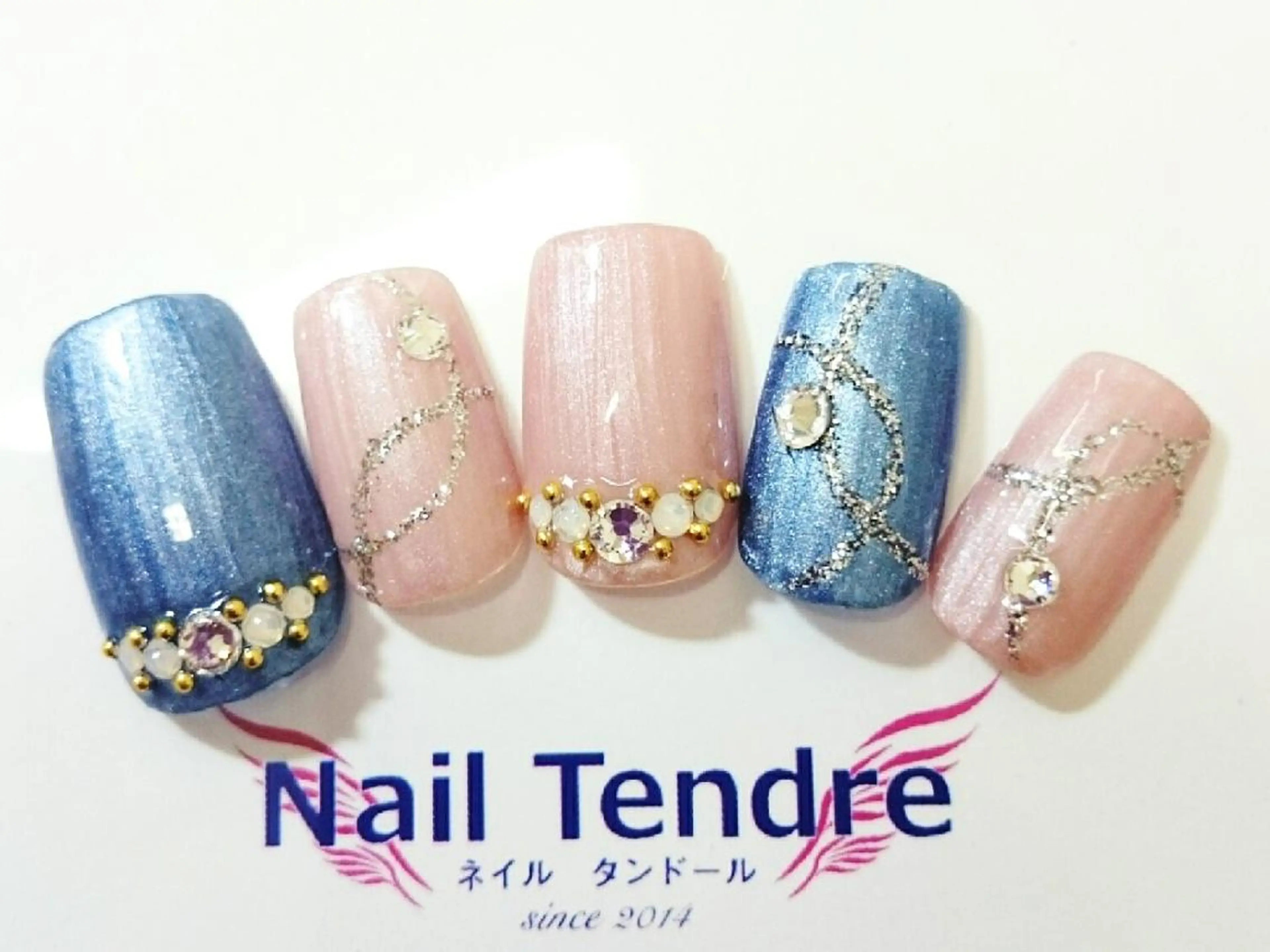 ネイル アートネイル ジェルネイル ソフトジェル ストーンネイル ハンドネイル Nail  Tendreのネイルデザイン