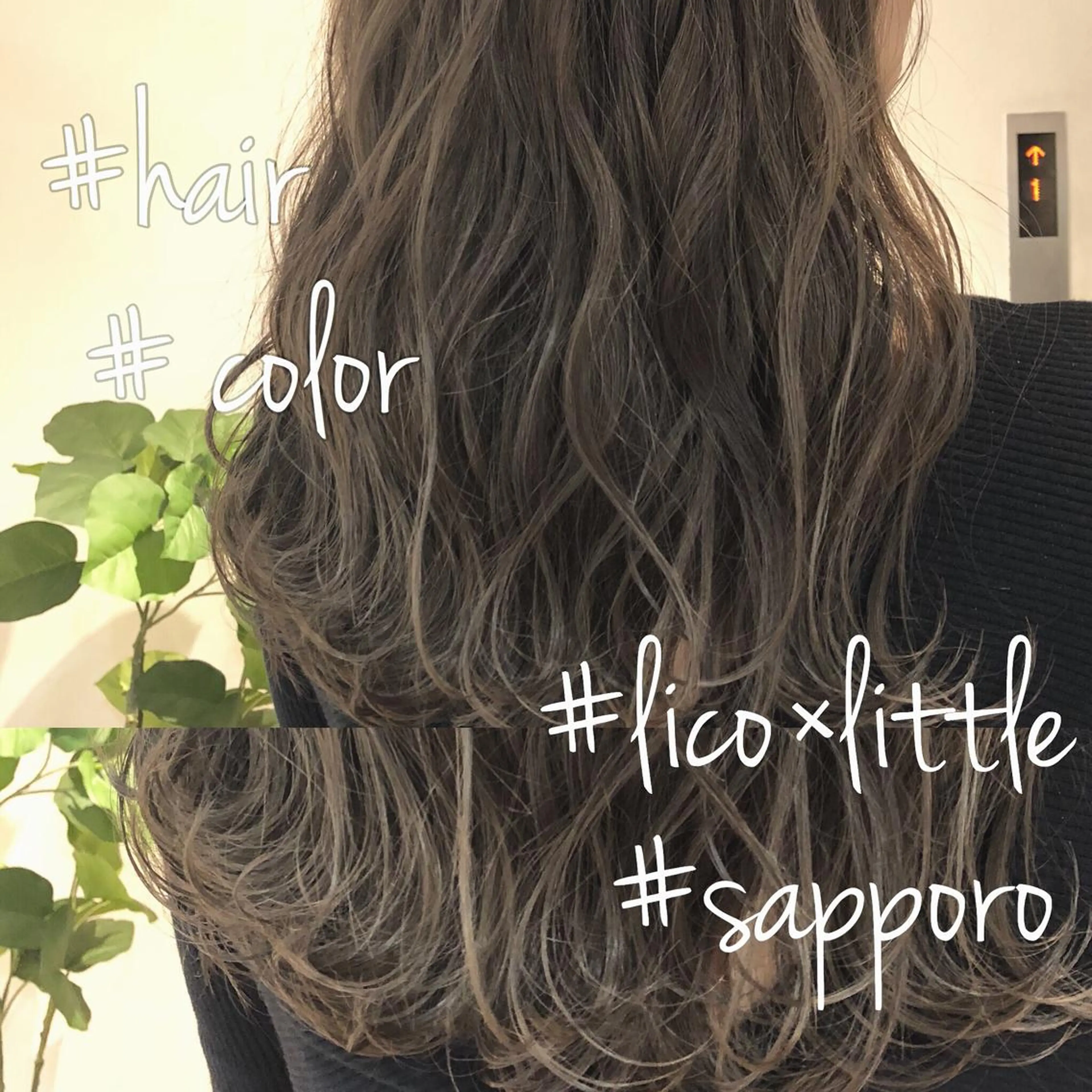 ロング カラー アッシュ アッシュグレー ハイライトカラー ハイライト カット ヘアカラー トリートメント ヘッドスパ 木下大地 HAIR Oneのヘアスタイル