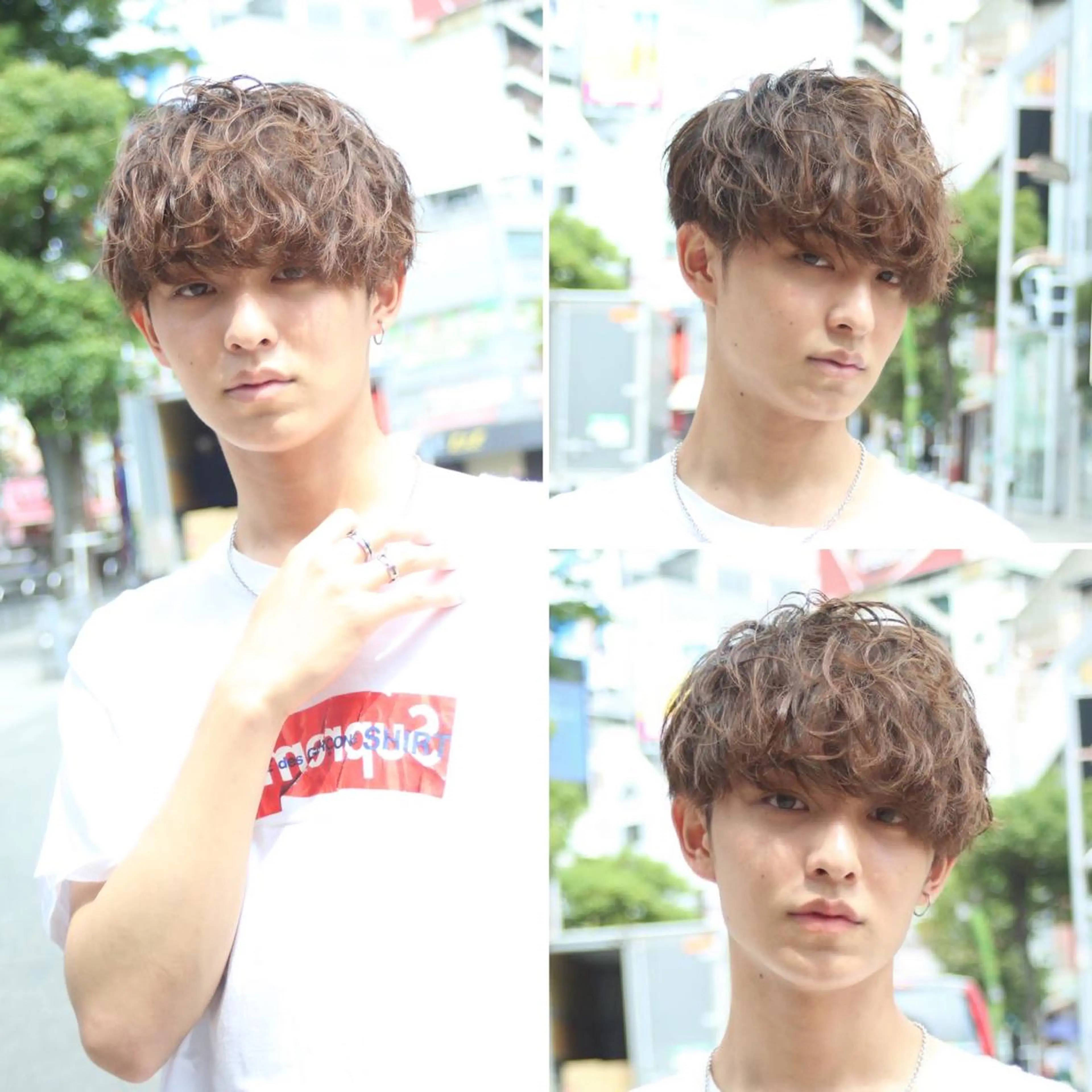 カラー パーマ ヘアアレンジ メンズ アップバング メンズブリーチ センターパート ダウンパーマ フェードカット カット トリートメント ヘアセット 【メンズヘアの匠】 タニ　心斎橋　アメ村のヘアスタイル