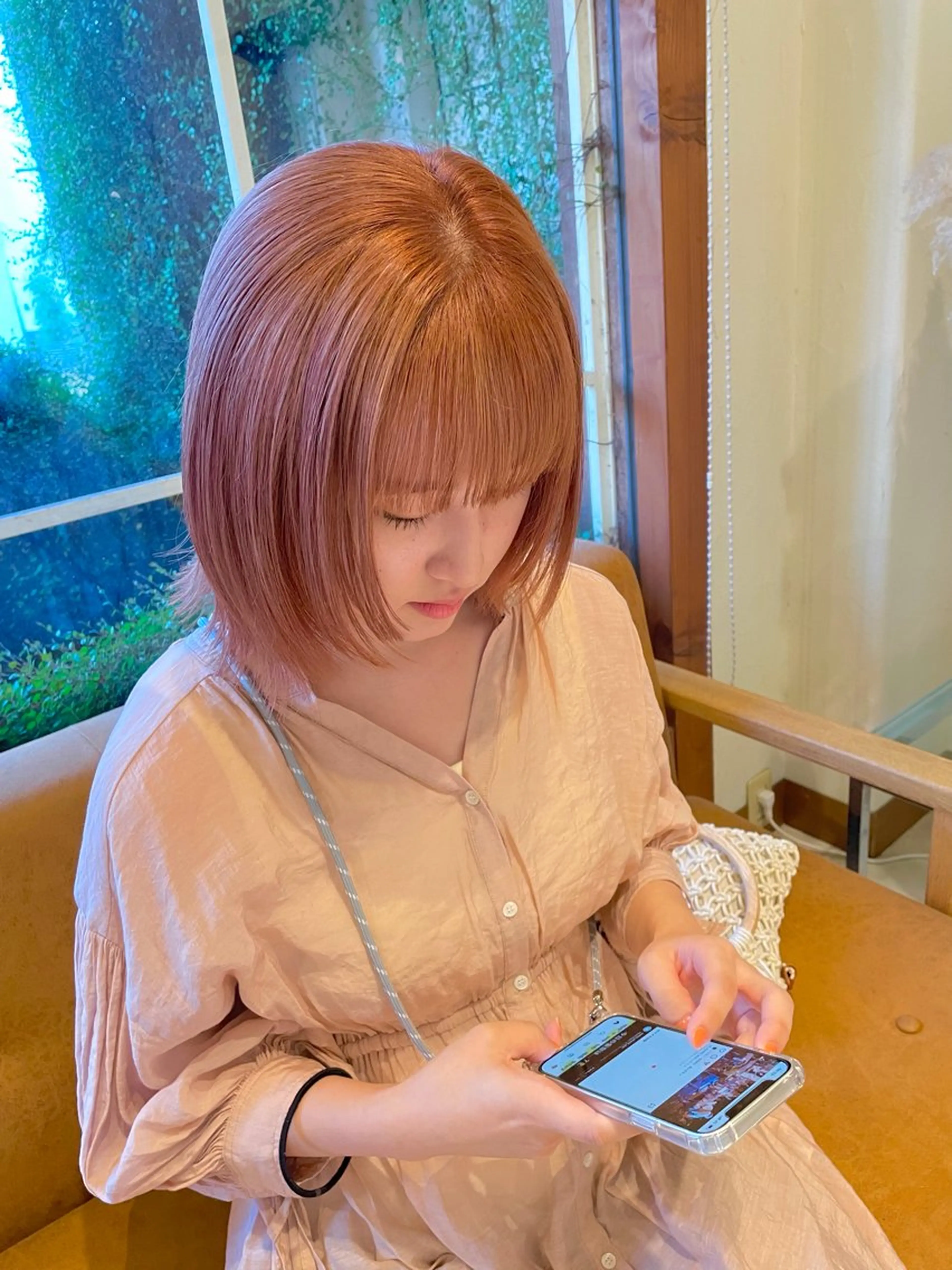 ミディアム カラー 似合わせヘア🤎透明 感カラー🤎MIKAのヘアスタイル