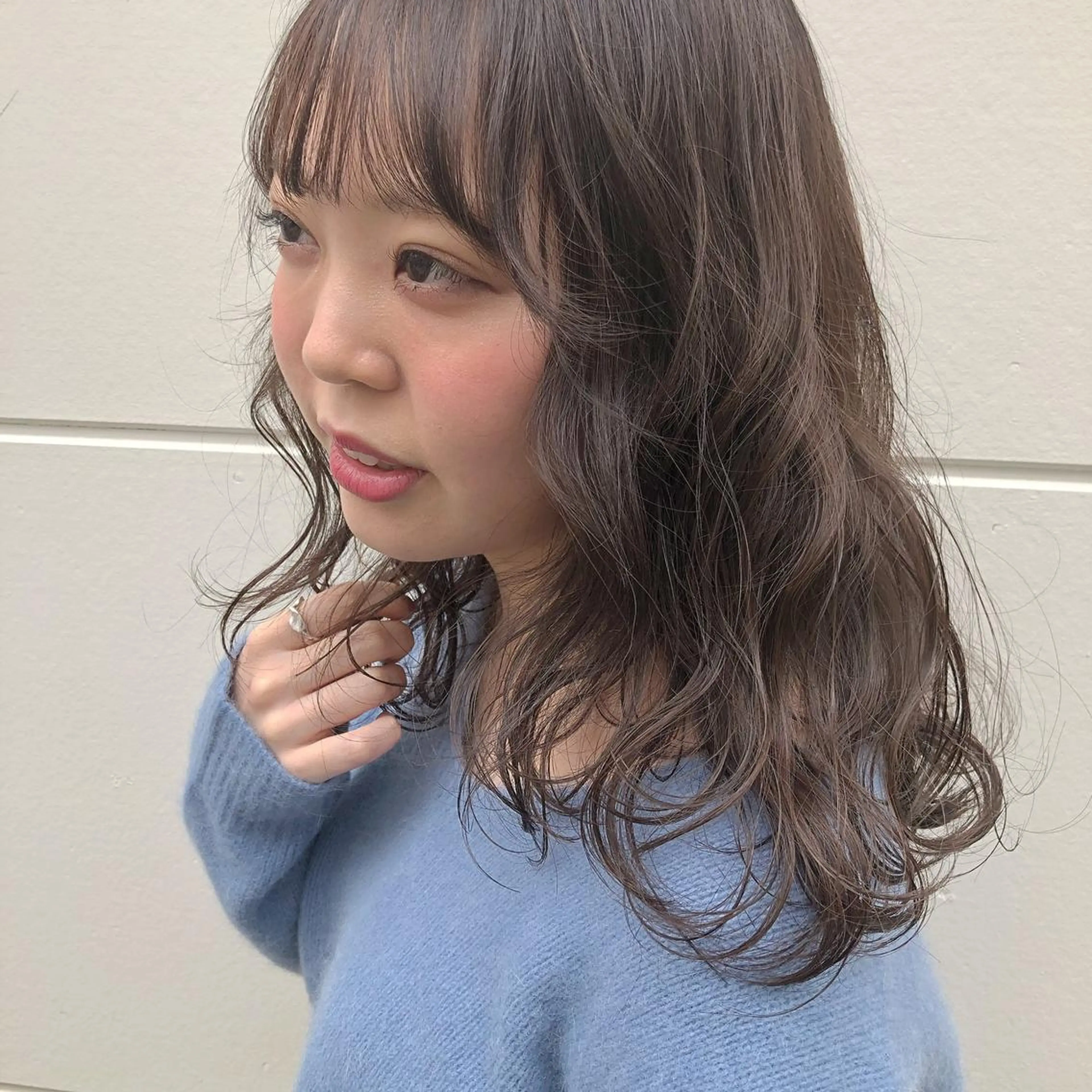 セミロング カラー ヘアアレンジ 榎園 由美のヘアスタイル