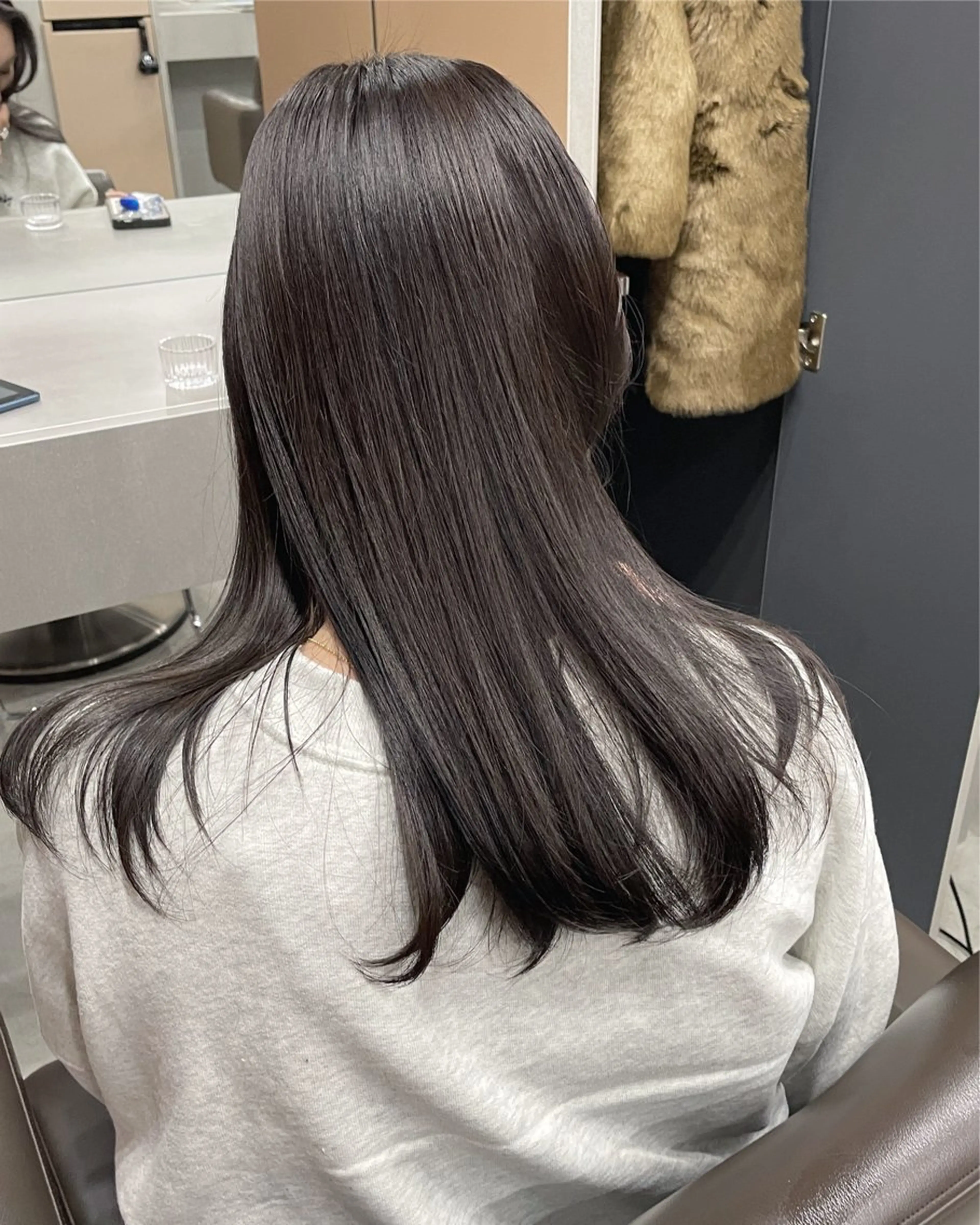 ミディアム カラー パーマ トリートメント 表参道🌿赤み消し カラー/チナツのヘアスタイル