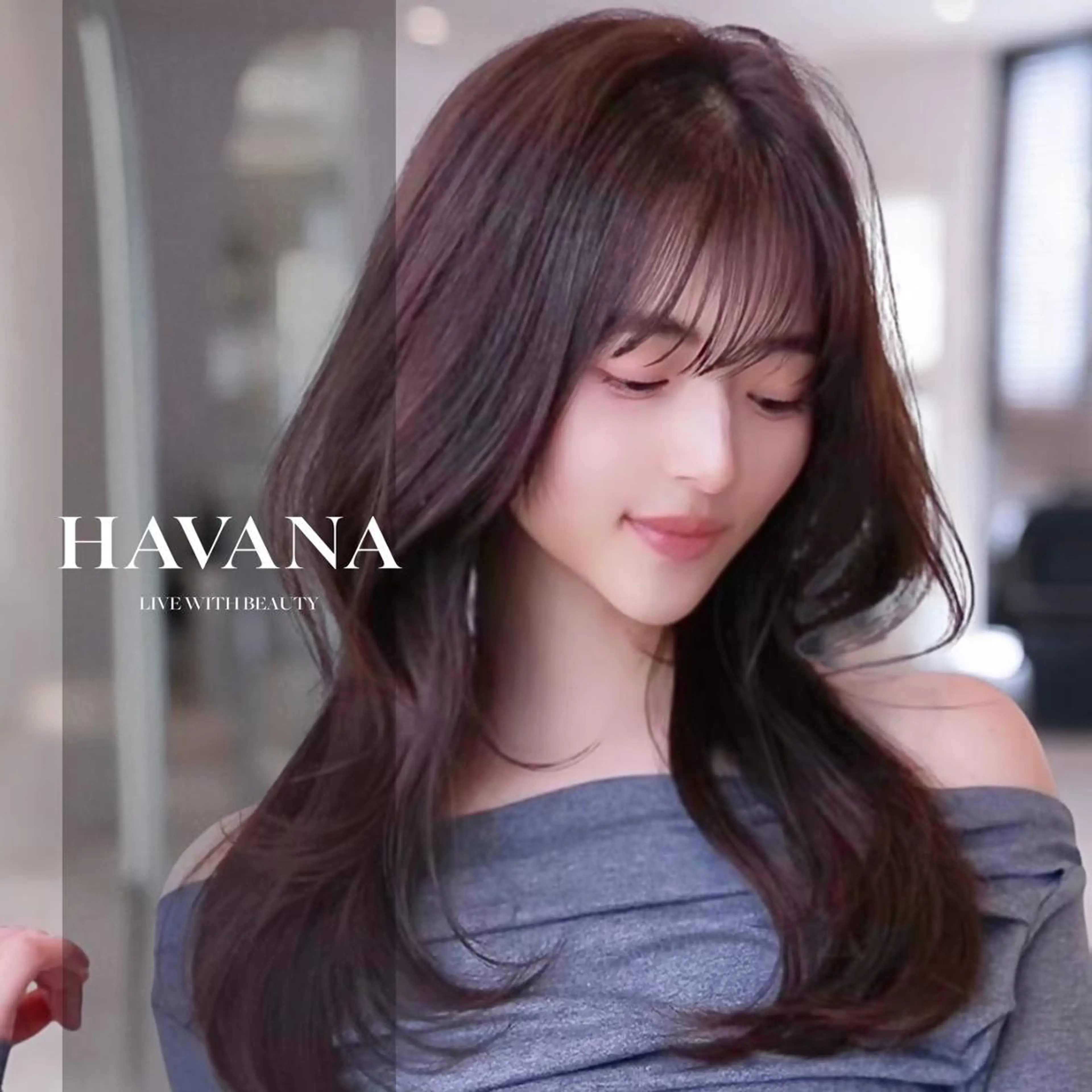 セミロング カラー カット ヘアカラー トリートメント HAVANA 渋谷のヘアスタイル