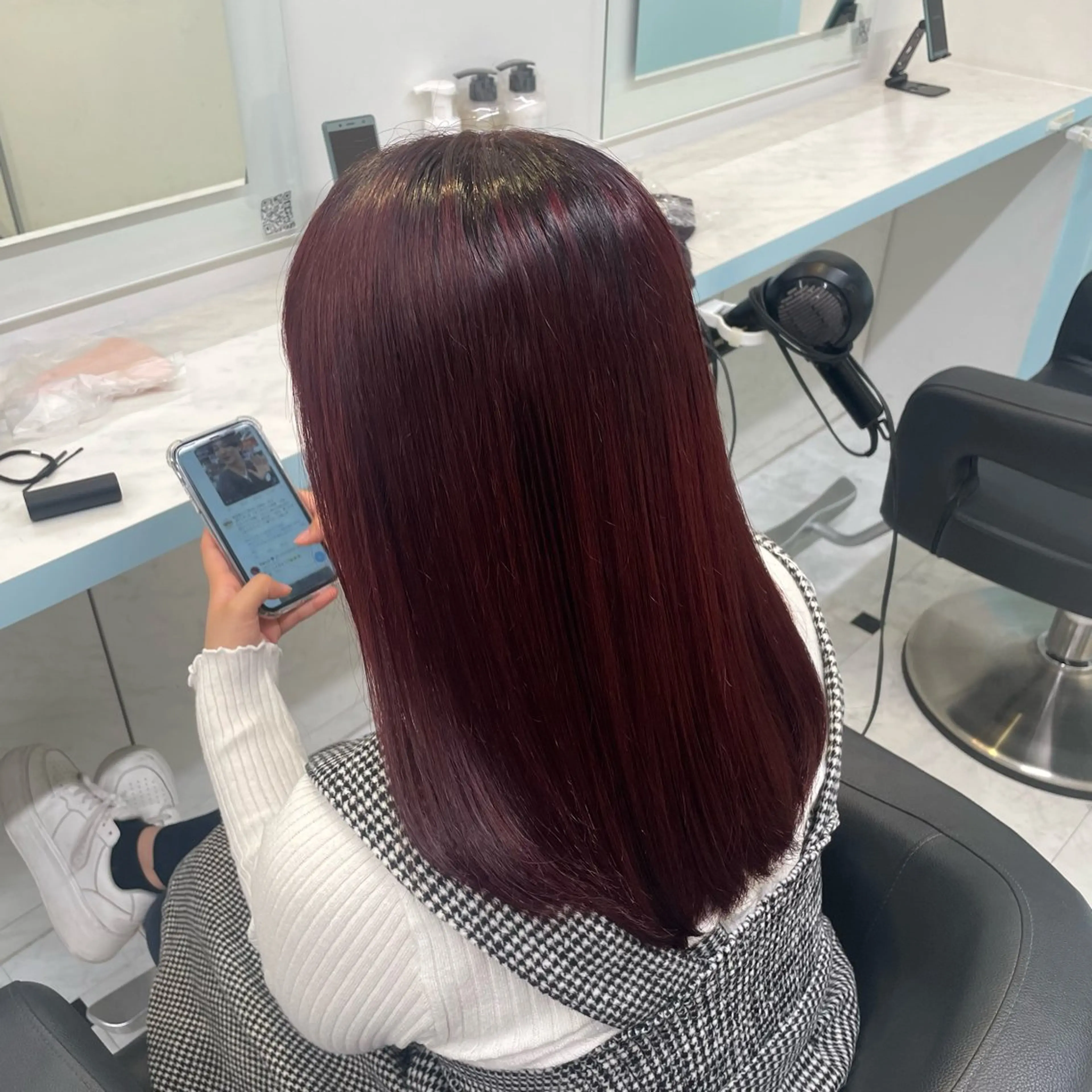 ミディアム カラー ブリーチ ダブルカラー ブリーチなしカラー 髪質改善 トリートメント 🇰🇷韓流暖色ヘア 🍒saaya🍒のヘアスタイル