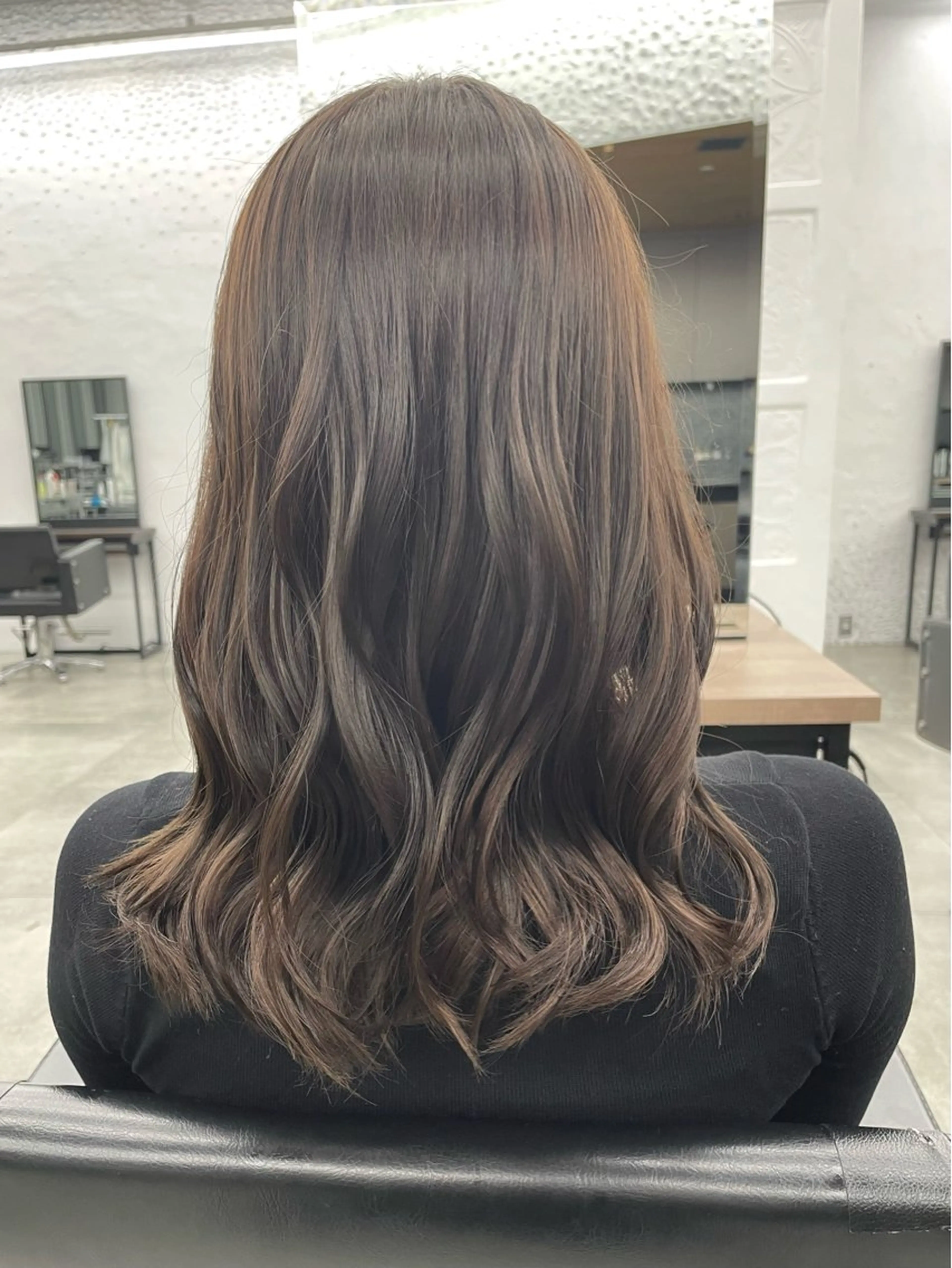 ロング カラー ブリーチ ボルドーカラー ブラウンカラー カシス 透明感カラー ヘアカラー トリートメント 🎈ブリーチなし暖色 カラー/レッド/ゆいのヘアスタイル