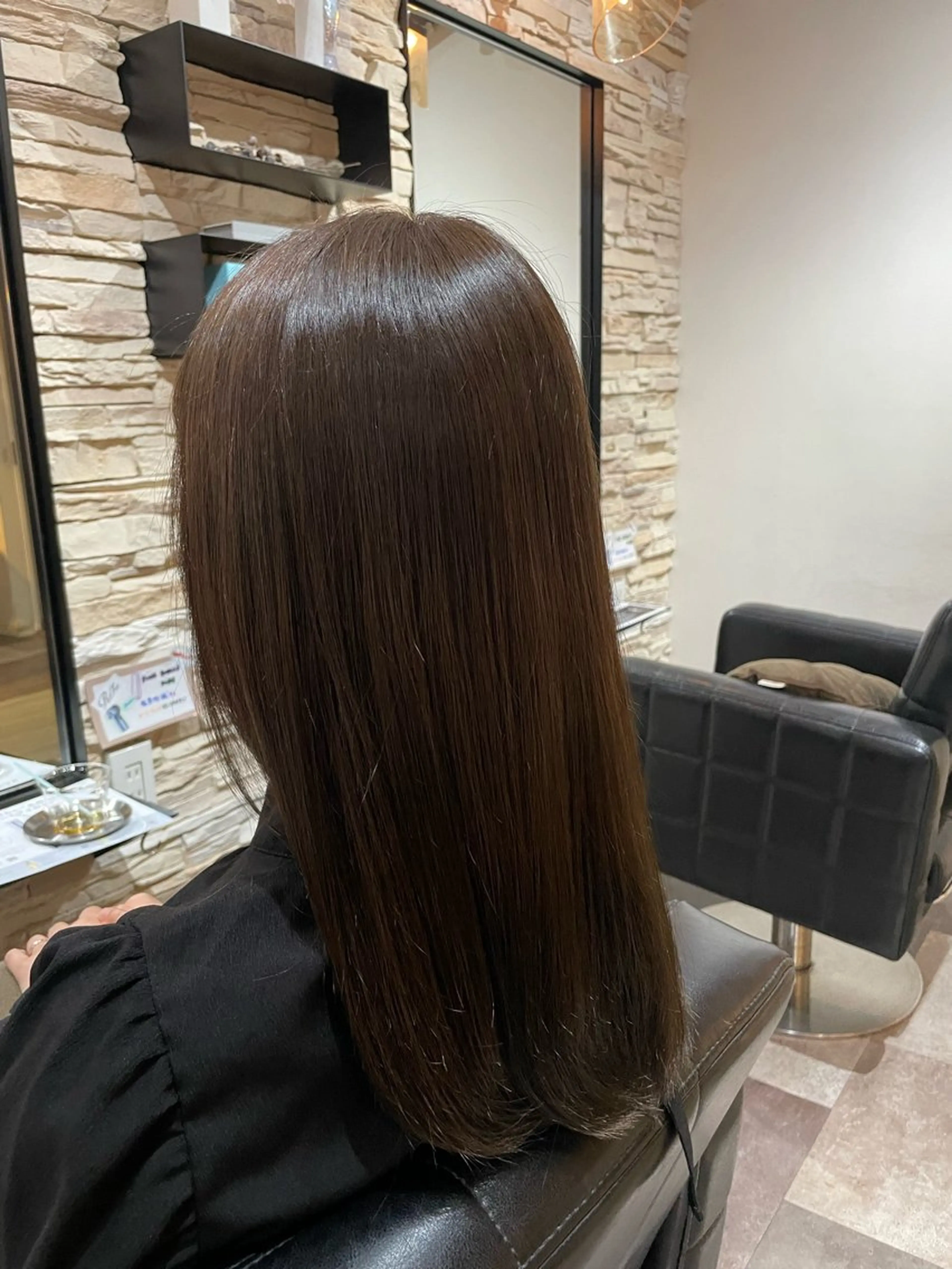 セミロング カラー 透明感カラー かりん髪質改善 /メンズカットのヘアスタイル