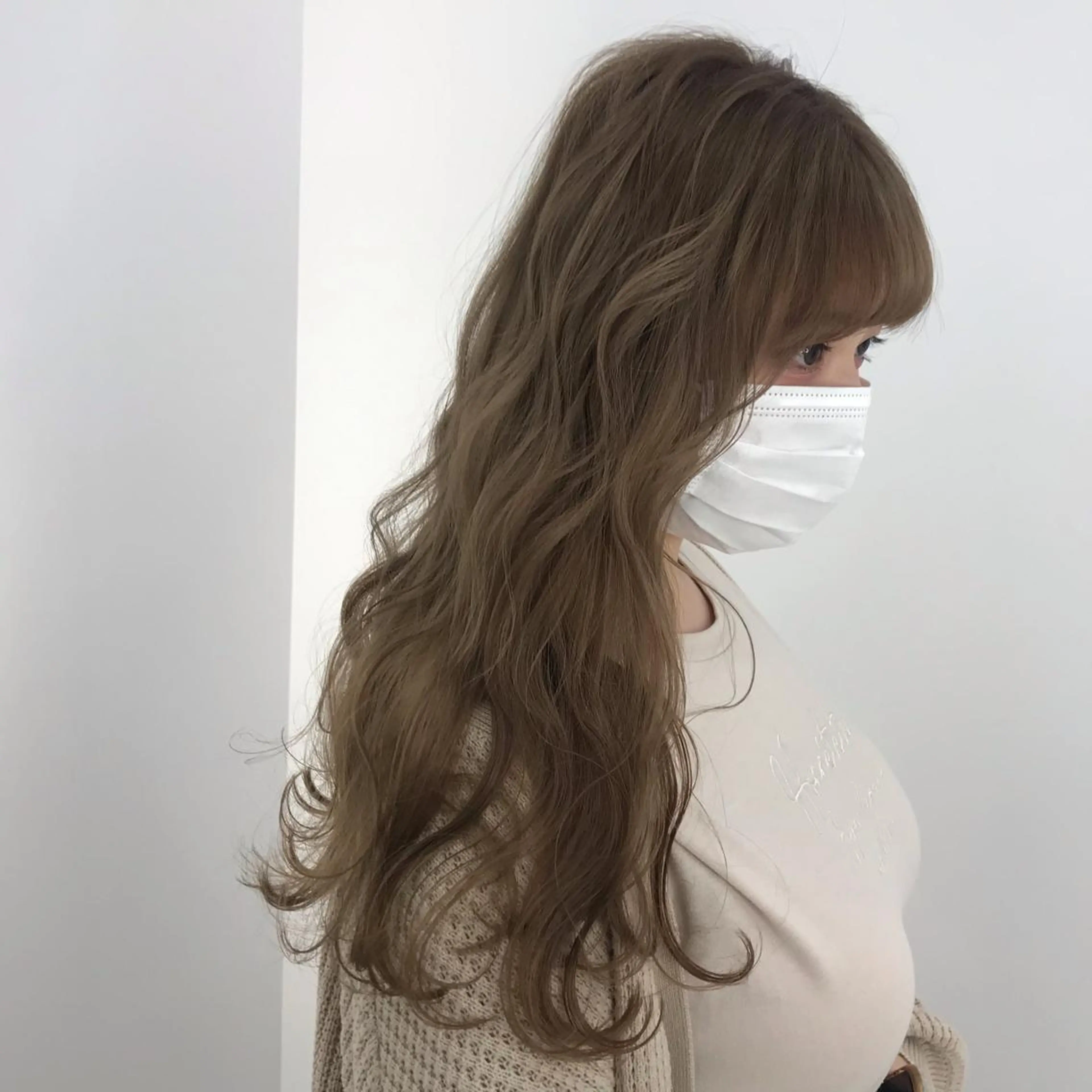 セミロング カラー ヘアカラー トリートメント 天王寺の美容師 わだひろしのヘアスタイル