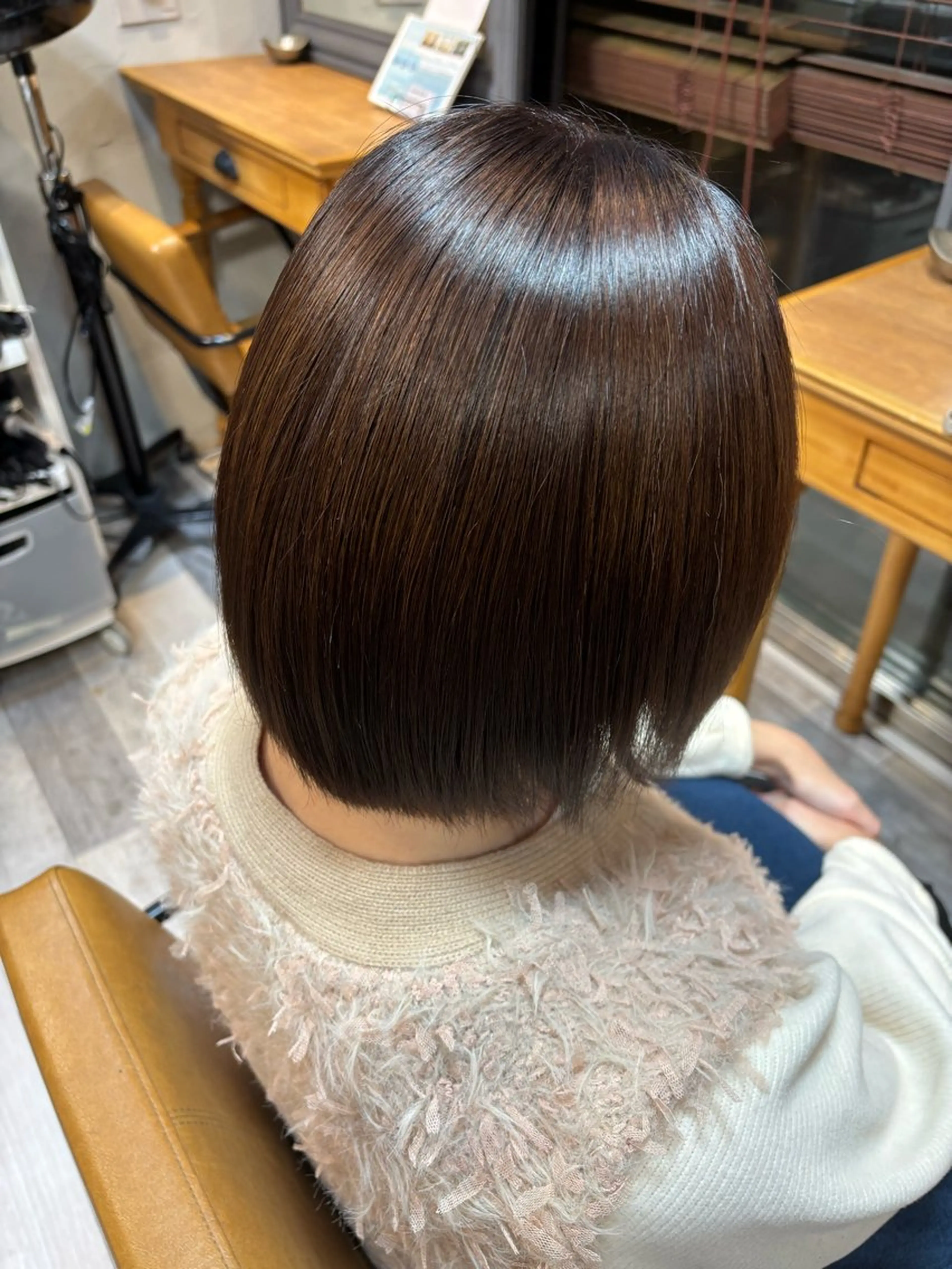 ミディアム 髪質改善 縮毛矯正 岡本樹一 🍁のヘアスタイル