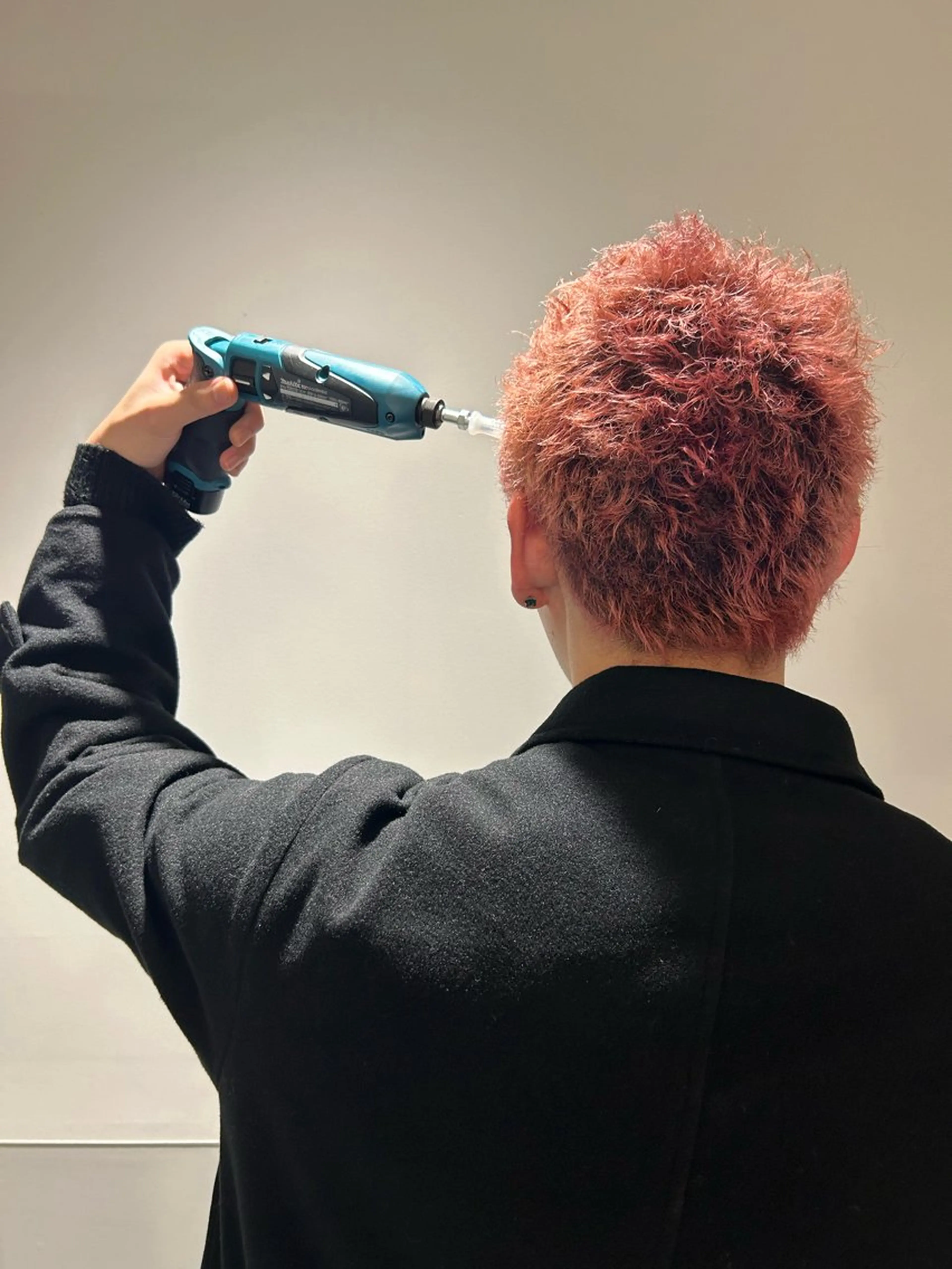 ショート カラー パーマ ピンクカラー 骨格補正カット✂︎ 🌟菅野陽介🌟のヘアスタイル