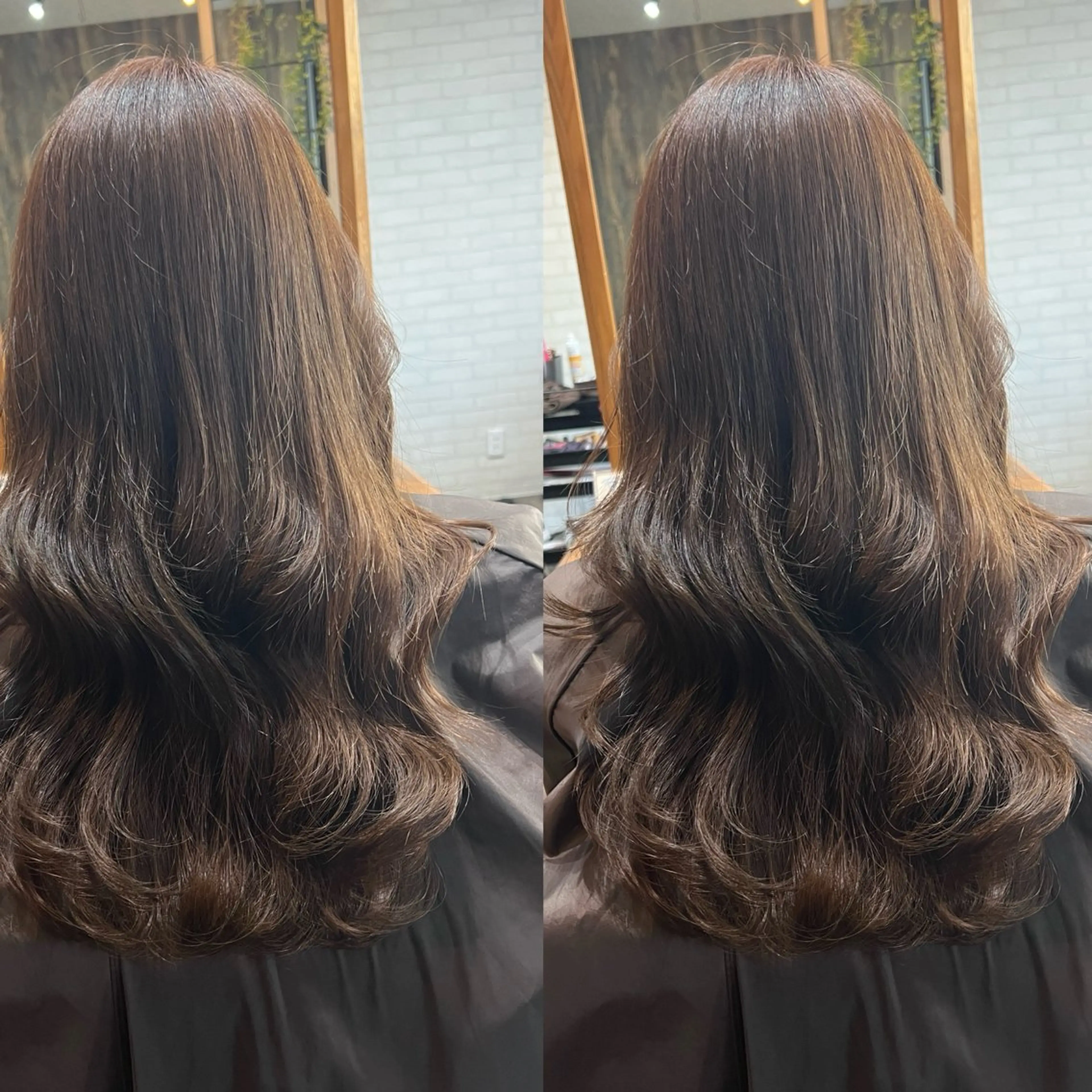 ロング カット ヘアカラー トリートメント みやもと まなみのヘアスタイル