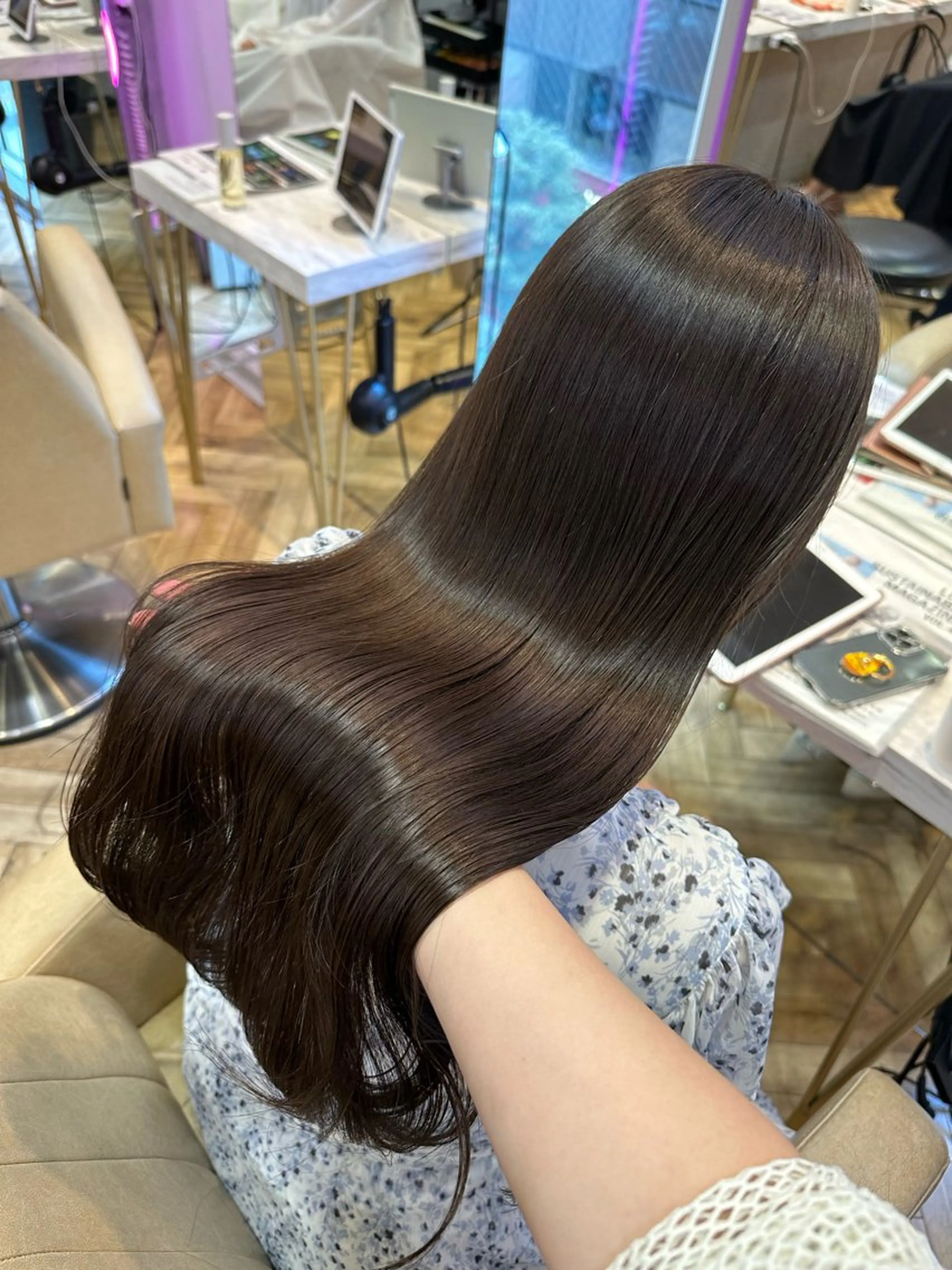 ロング カット ヘアカラー トリートメント 💖レイヤー×美髪 💖momoのヘアスタイル