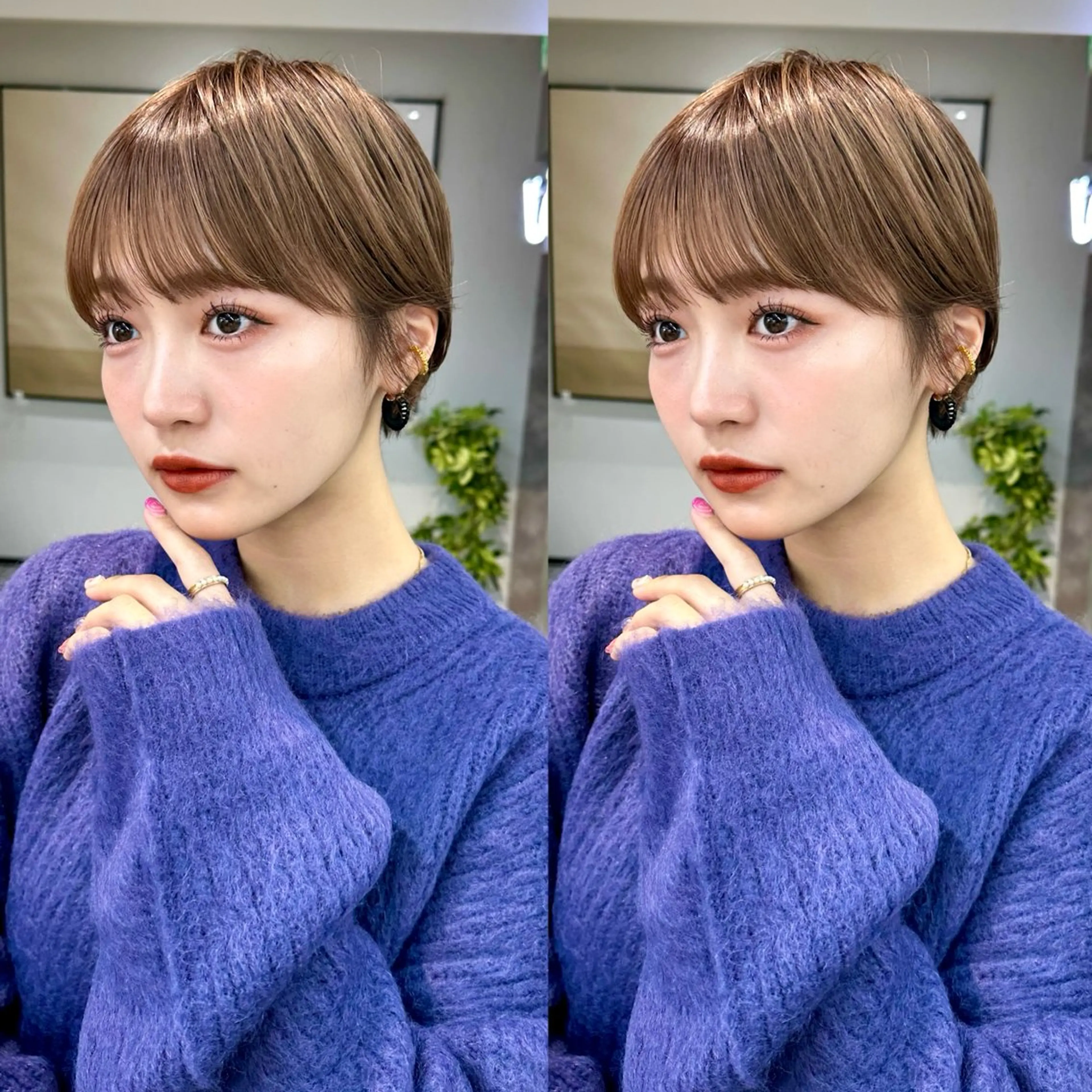 ショート カット ヘアカラー 骨格診断で絶対可愛い ✨丸みショート✨凌弥のヘアスタイル