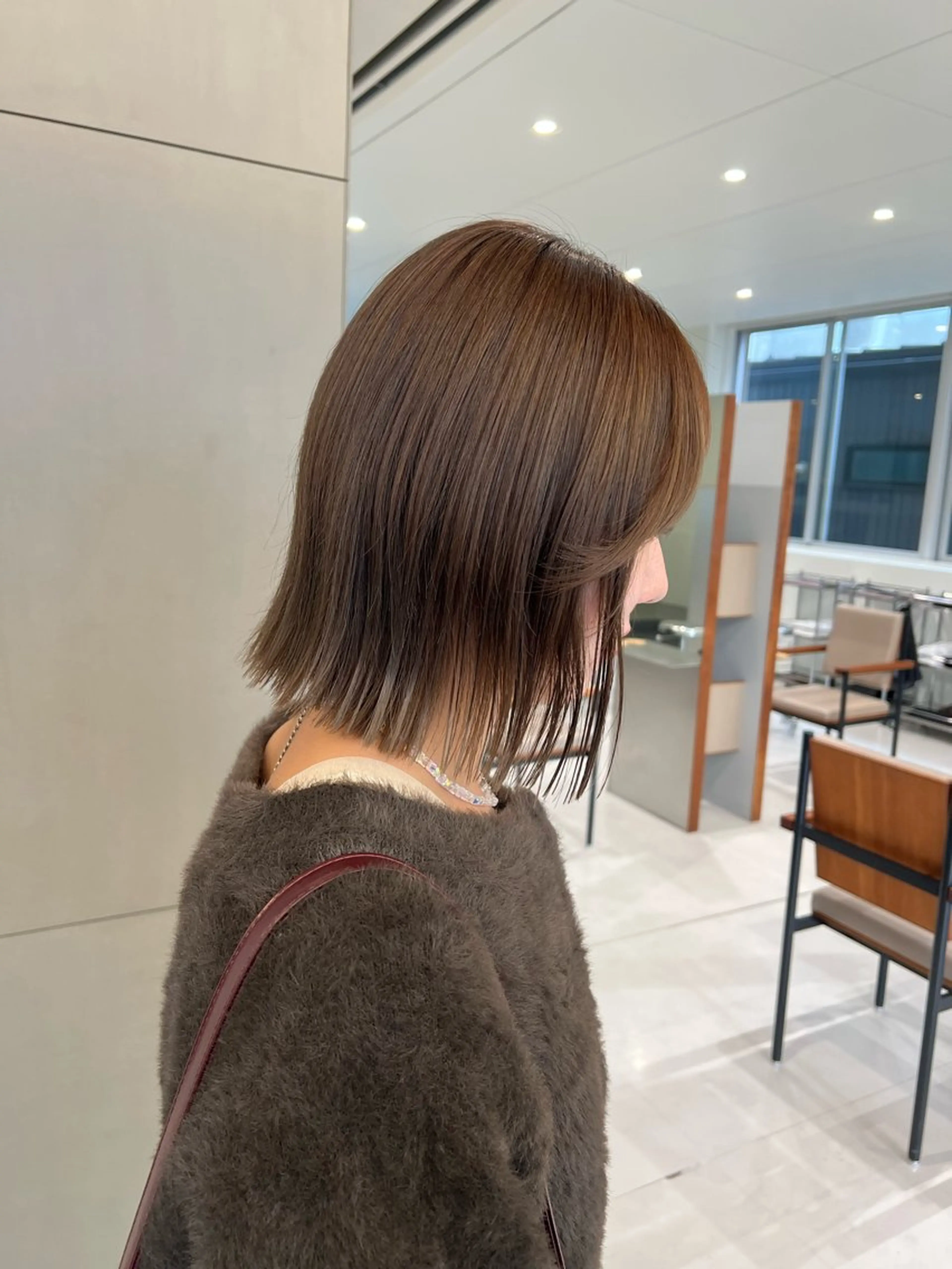 ミディアム カット ヘアカラー トリートメント 柔らかいカラー🎀 rinaのヘアスタイル