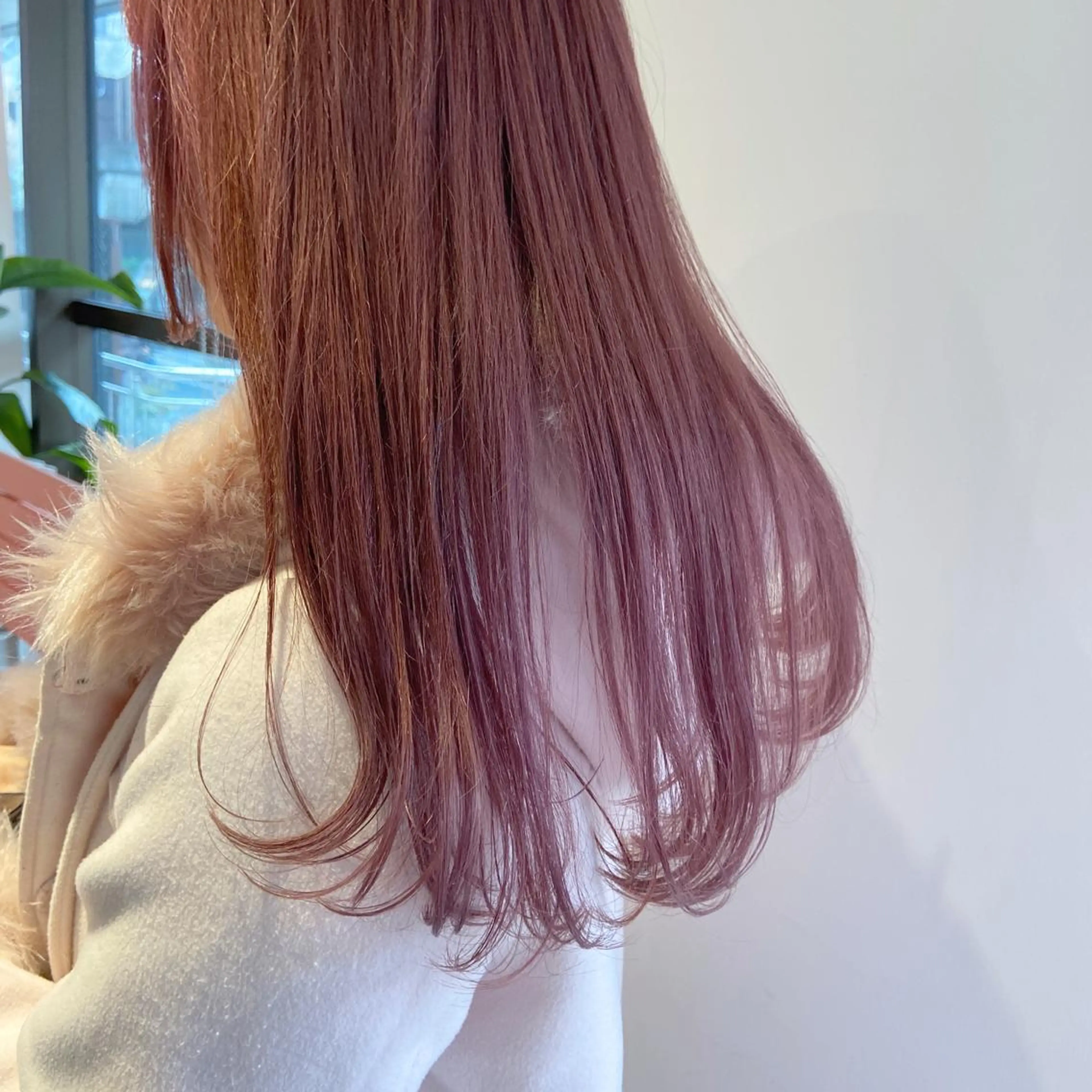 ロング カラー ヘアアレンジ ラベンダーカラー ピンクカラー ピンクラベンダー 天神レイヤーカット No.1💖マユカのヘアスタイル