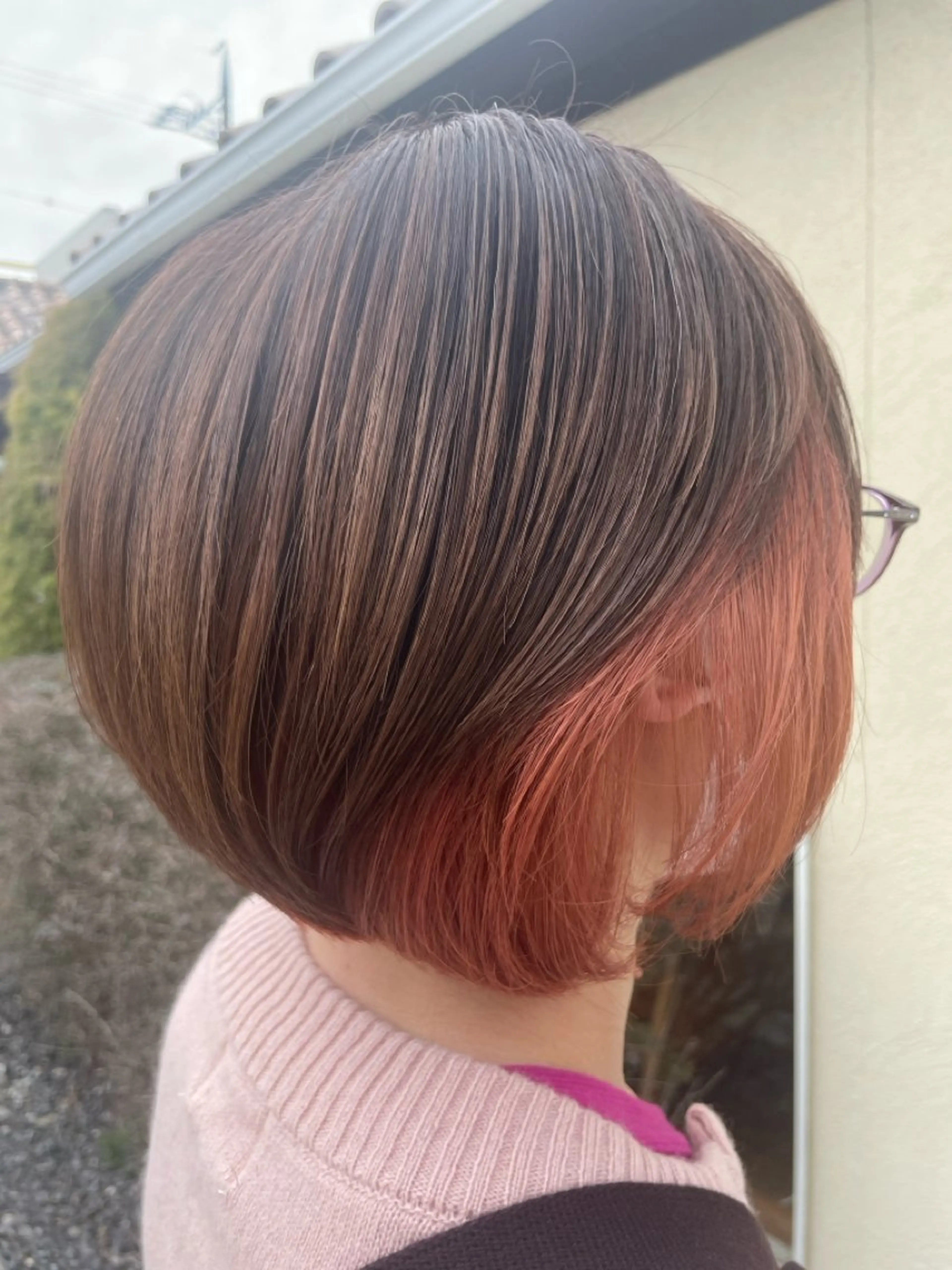 ミディアム カラー カット ヘアカラー トリートメント Sagedoue ユイのヘアスタイル