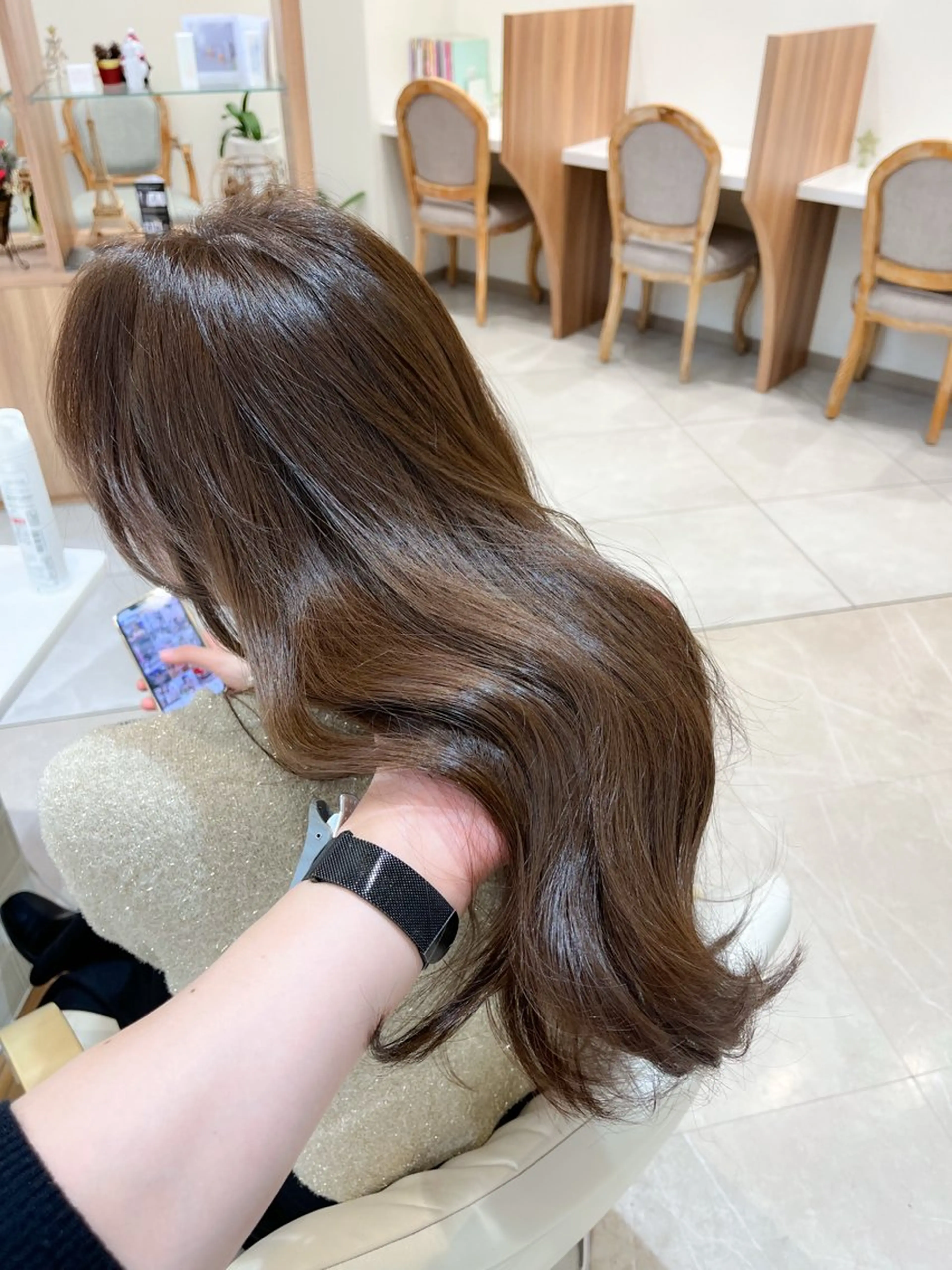 セミロング カラー ブリーチ 透明感カラー ブリーチなしカラー 髪質改善 レイヤーカット カット ヘアカラー トリートメント ミタニ/髪質改善 /レイヤーカットのヘアスタイル