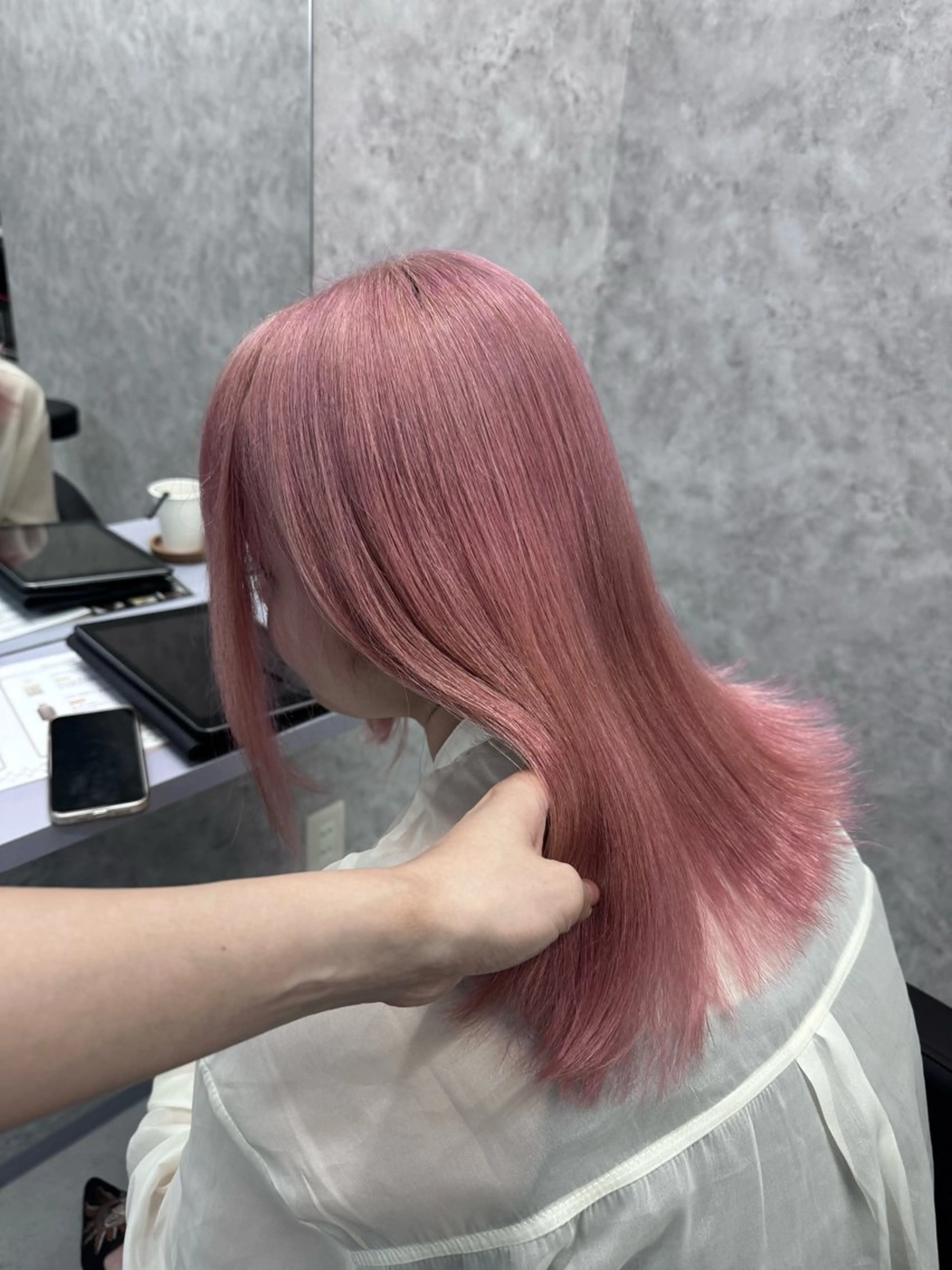 ミディアム 韓国風カラー🤎 𝒄𝒉𝒊𝒌𝒂のヘアスタイル