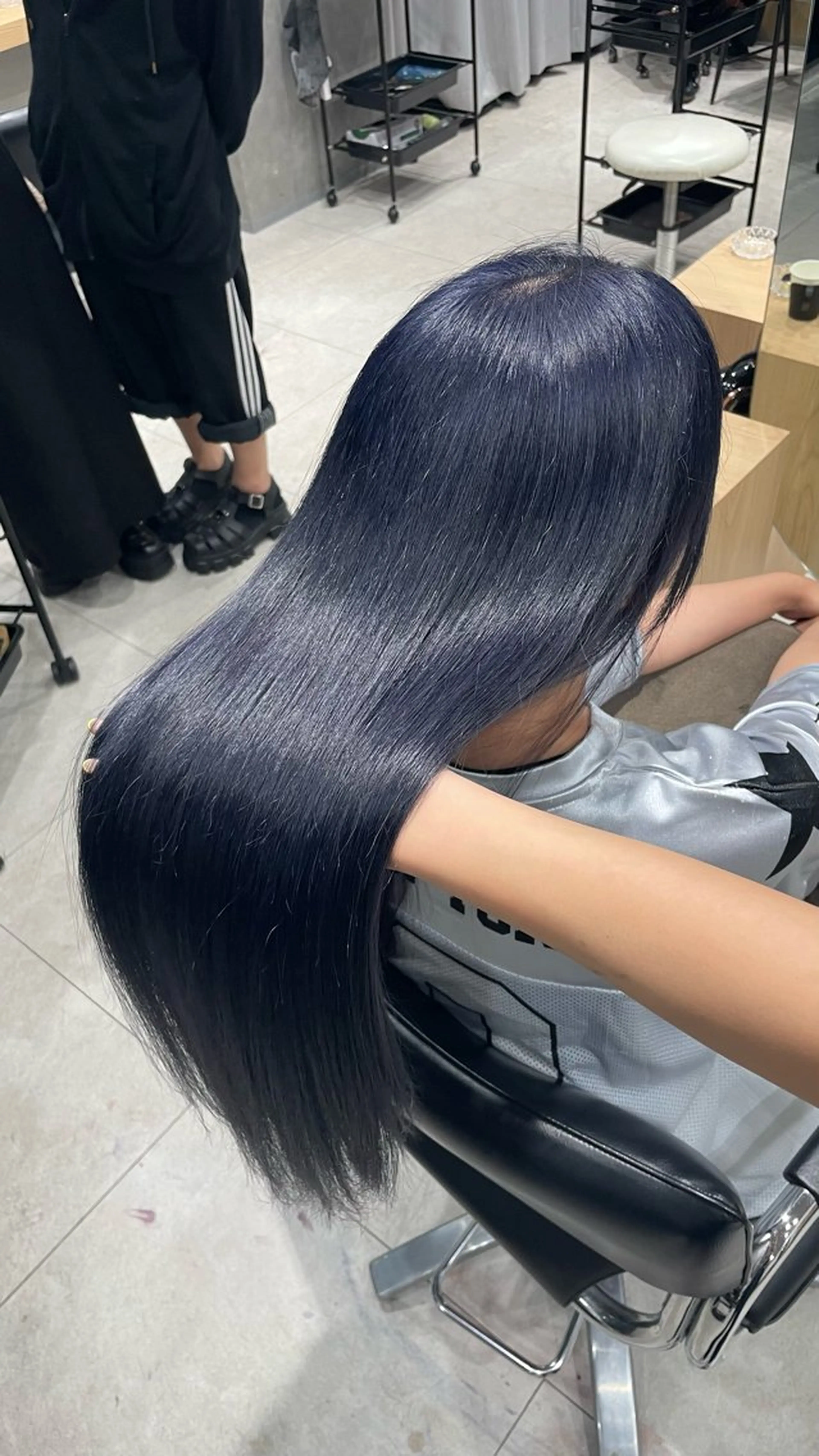 ロング カラー ブルーカラー ネイビーカラー 福岡美髪矯正/ KAEDEのヘアスタイル