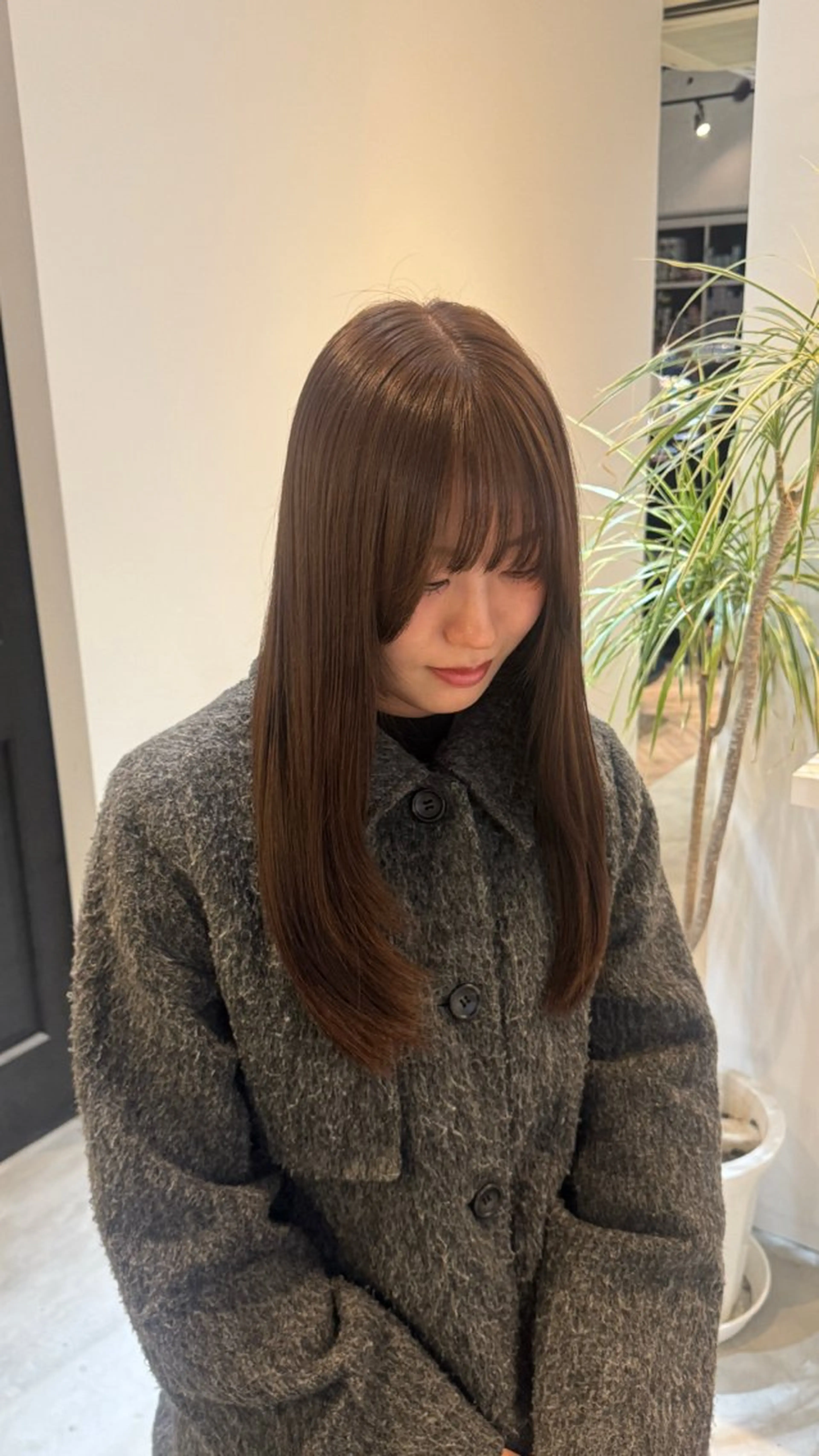 ロング カラー ブラウンカラー ヘアカラー トリートメント 華奈/オリーブ/ ベージュ/抜け感🥣のヘアスタイル