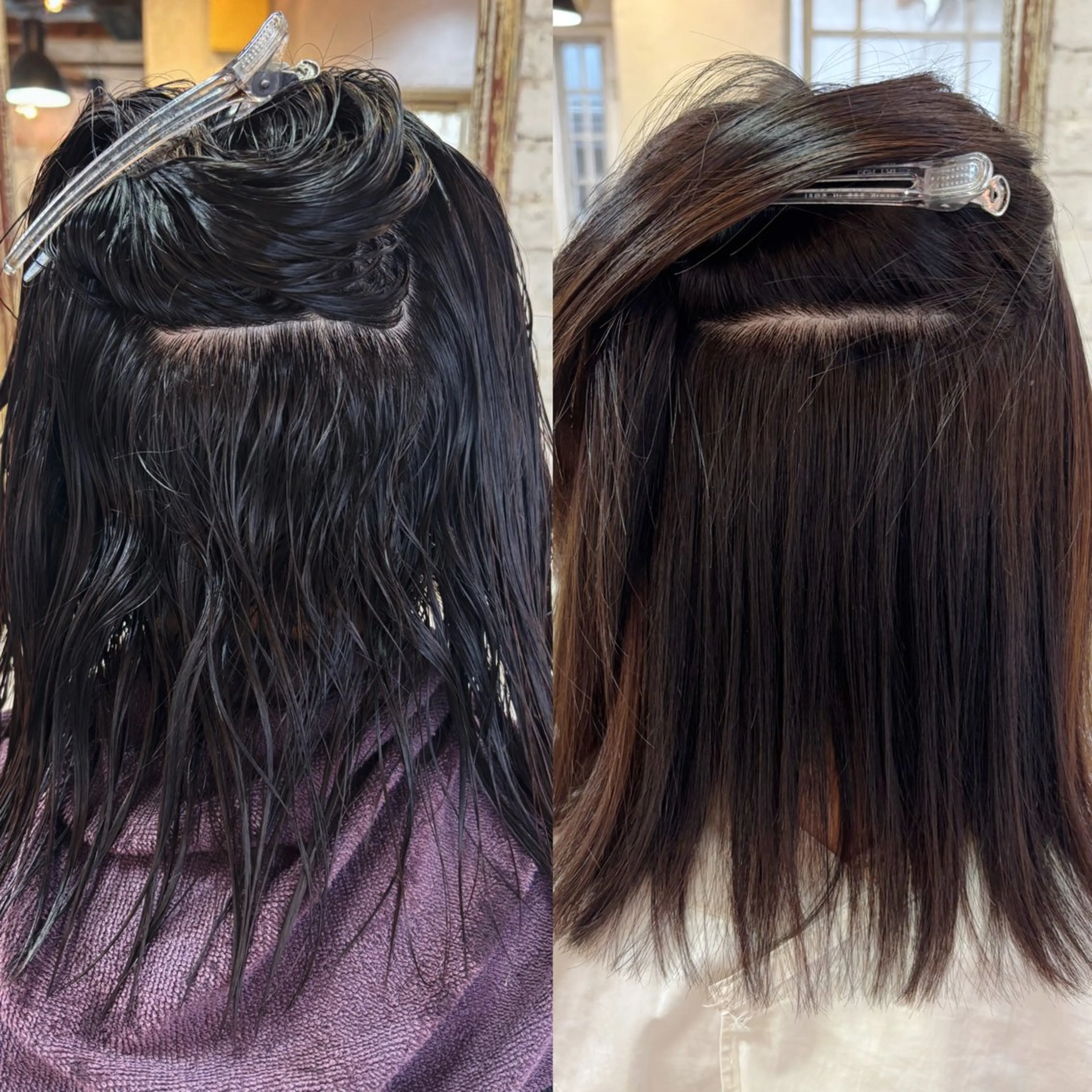 セミロング 縮毛矯正 cocoa🎀 透明感カラー/パーマのヘアスタイル