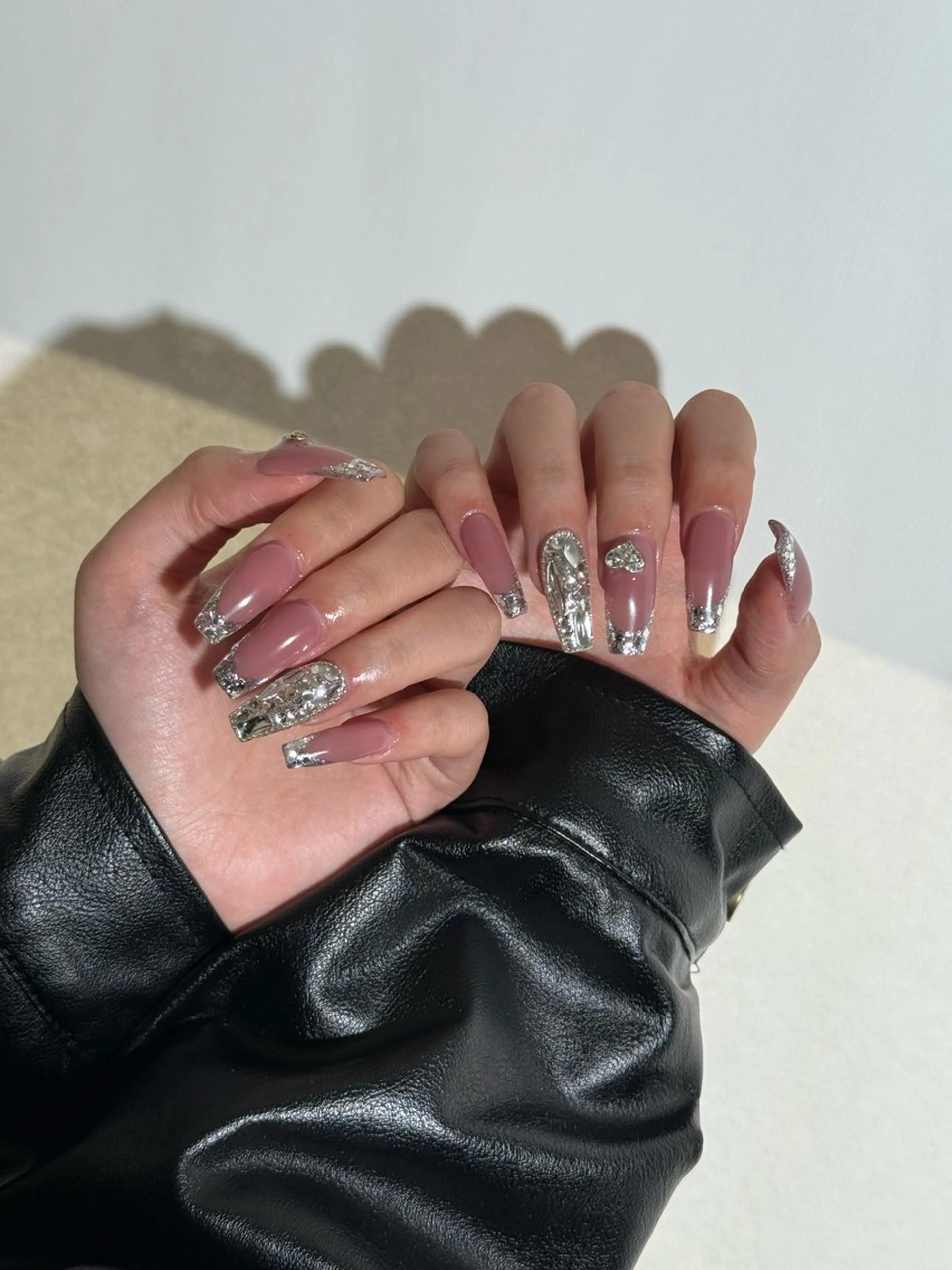 ネイル フレンチネイル ガラスフレンチ ハンドネイル ORGAN makiのネイルデザイン