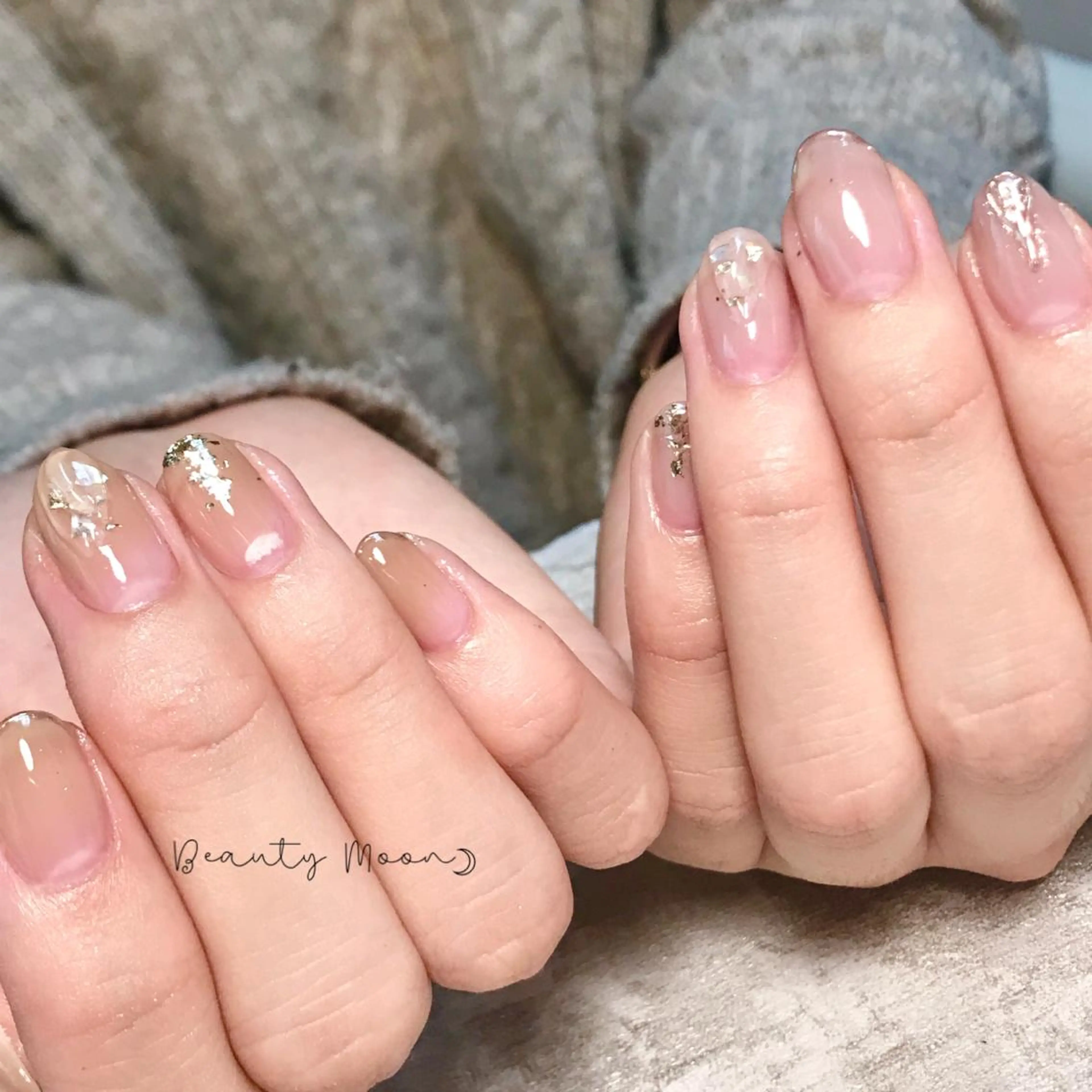 ネイル アートネイル ジェルネイル ハート 持ち込み ワンカラーネイル beauty ☪︎moonのネイルデザイン