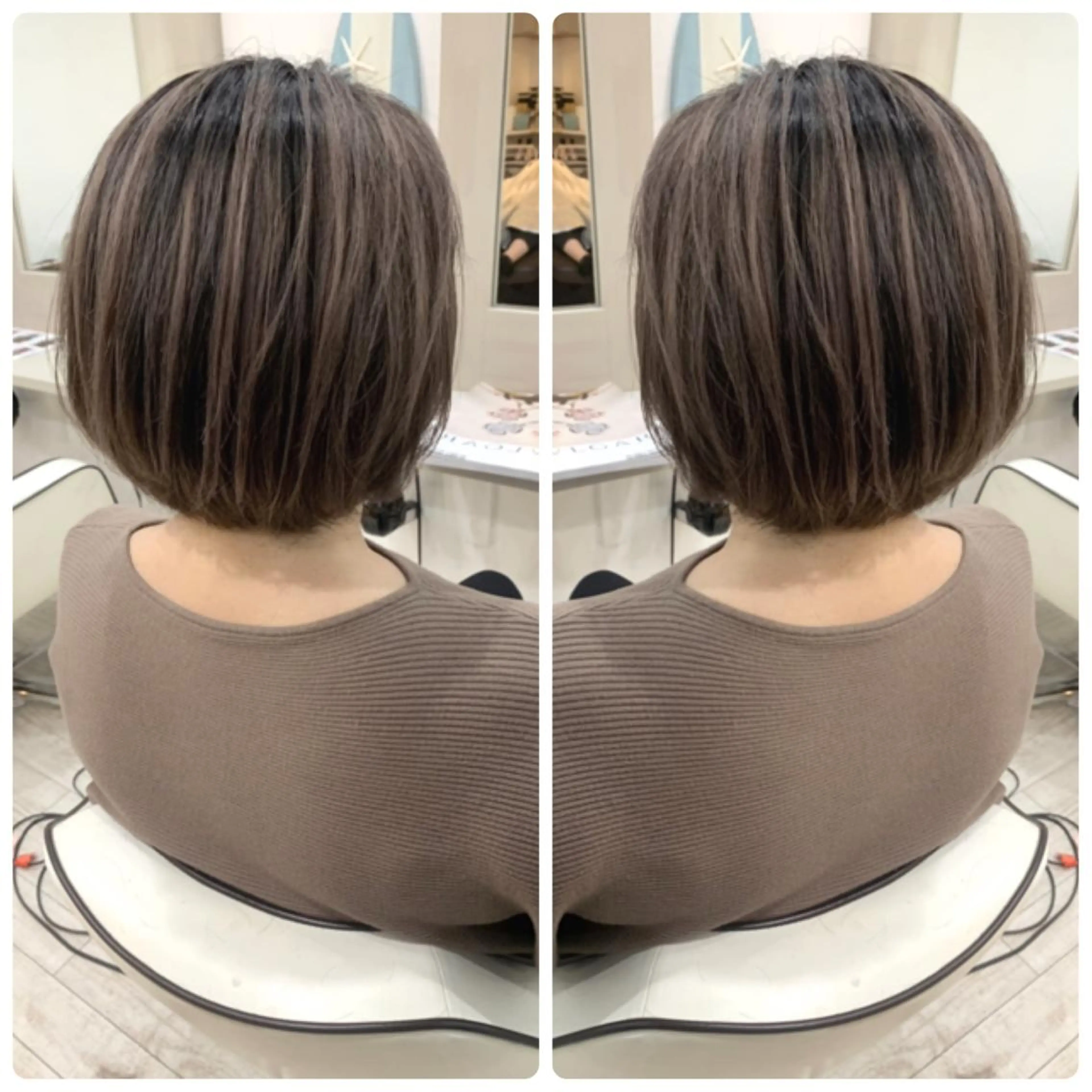 ショート カラー カット ヘアカラー トリートメント 京都大人女性ショート 徒歩1分/秋山のヘアスタイル