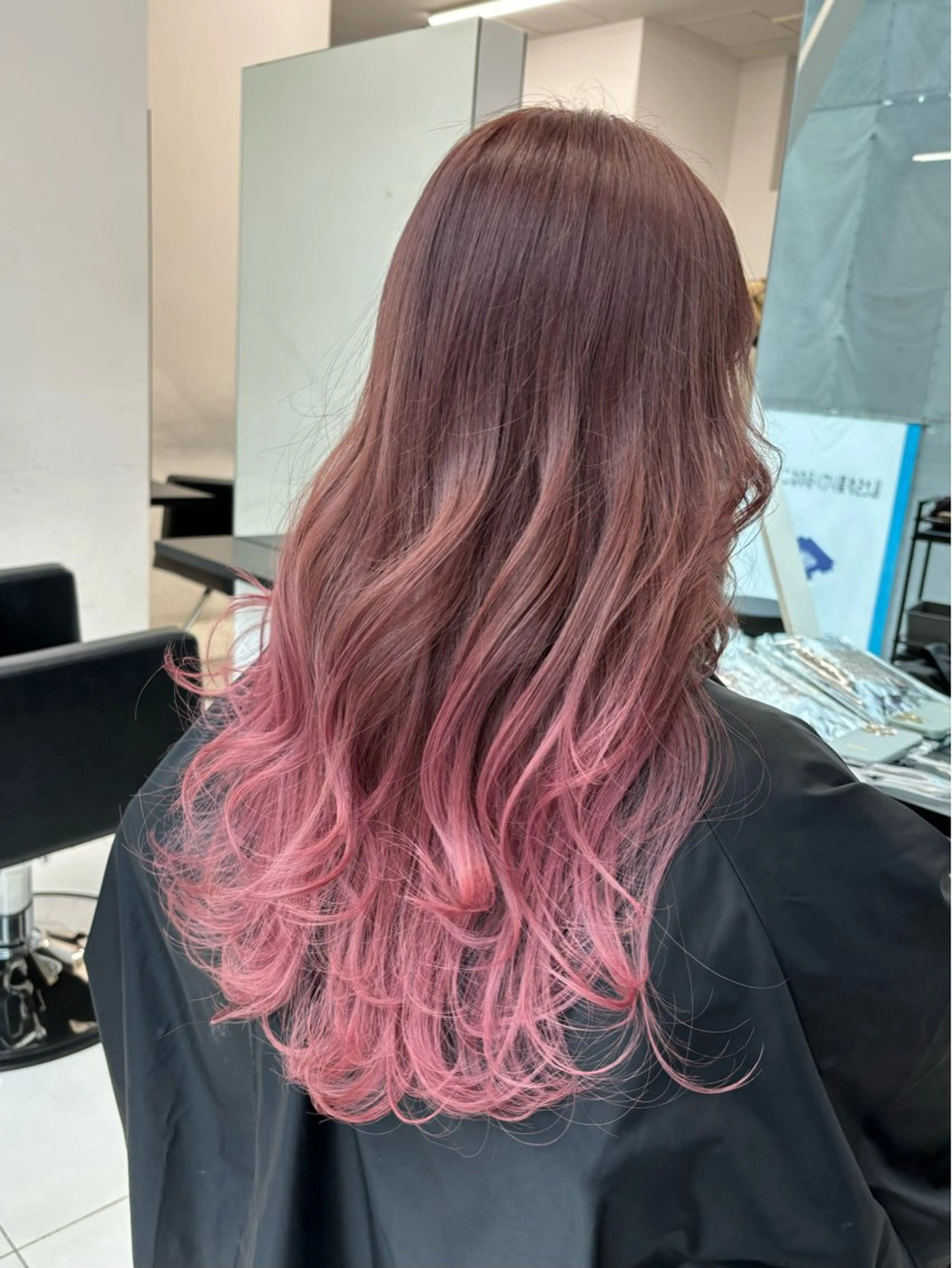 ロング ヘアカラー トリートメント 韓国レイヤー/ヘア カラー🎀ayamiのヘアスタイル