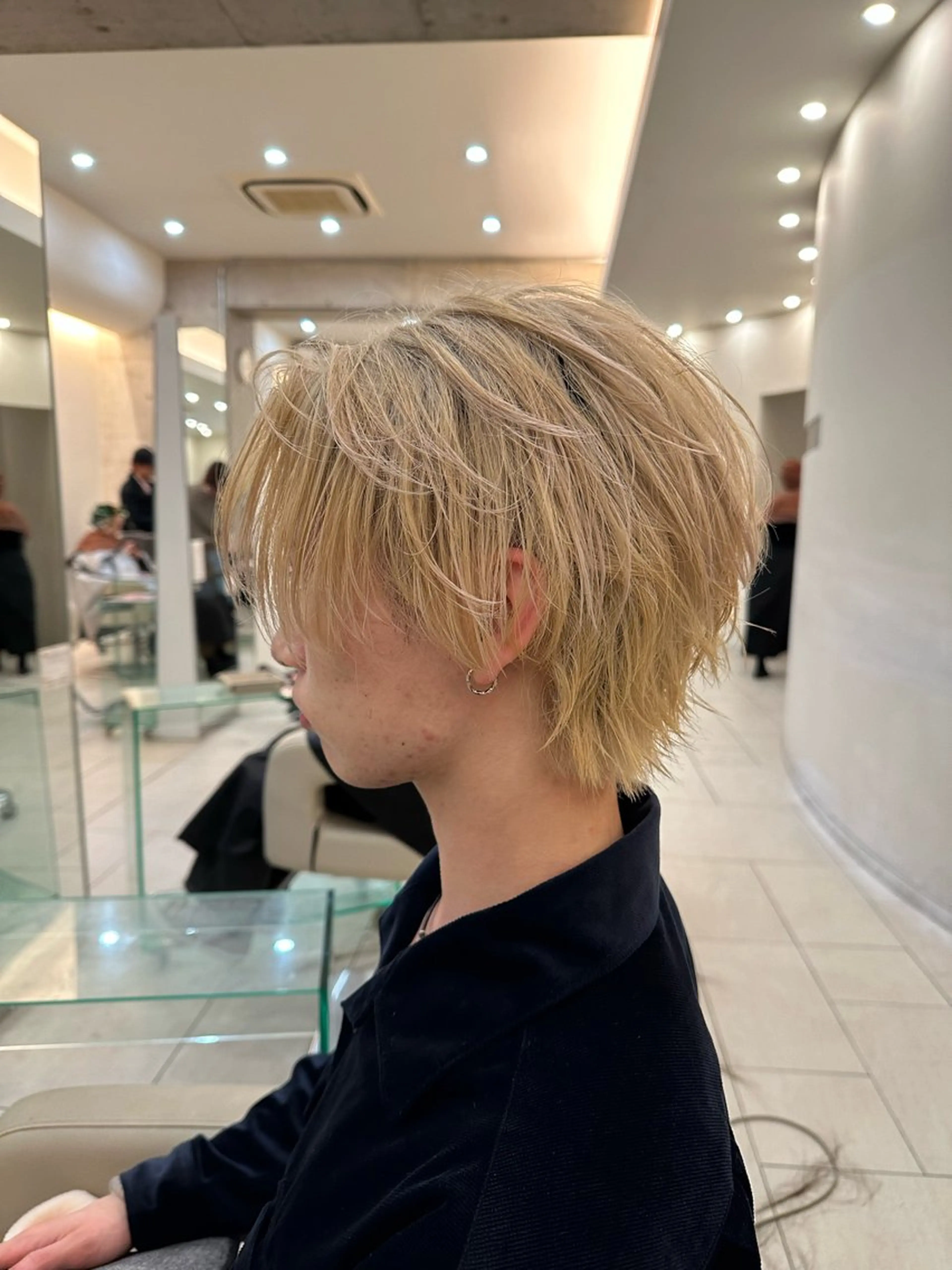 🥇人気No3🥇似合わせメンズカット×2ケアホワイトブリーチ×フルカラー🫧の写真