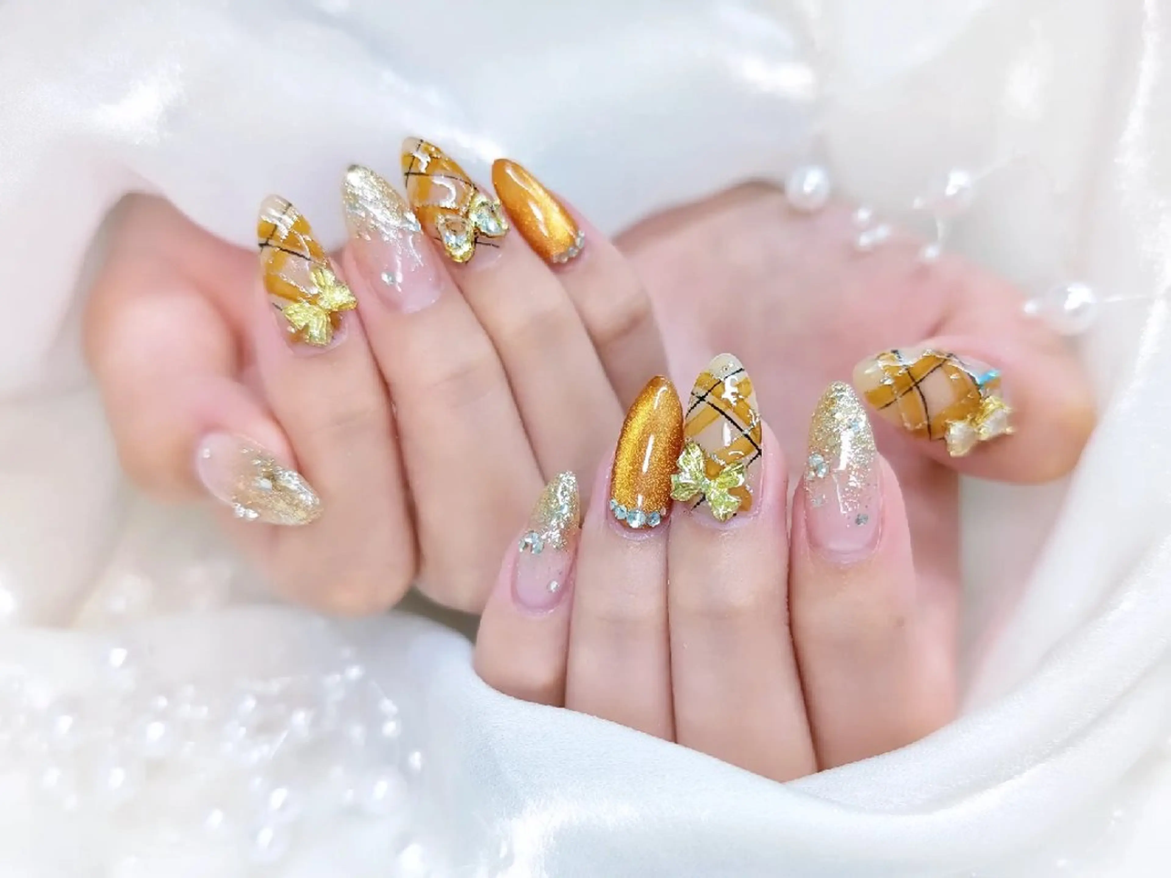 ネイル チークネイル 長さ出し フラッシュネイル フレンチネイル ジェルネイル Chouette Nailのネイルデザイン