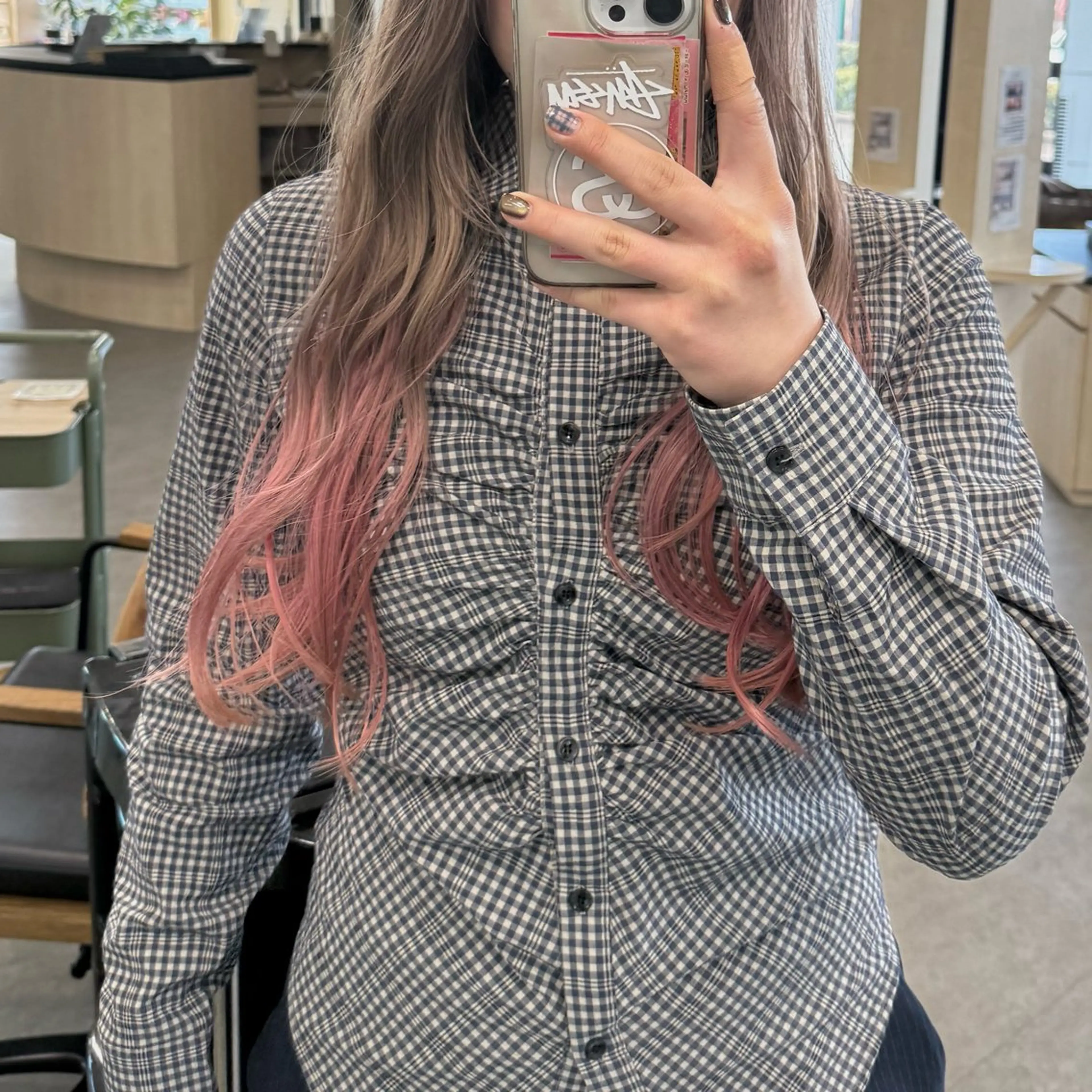 ロング カラー デザインカラー Himena🎀 ハイトーン/デザインのヘアスタイル