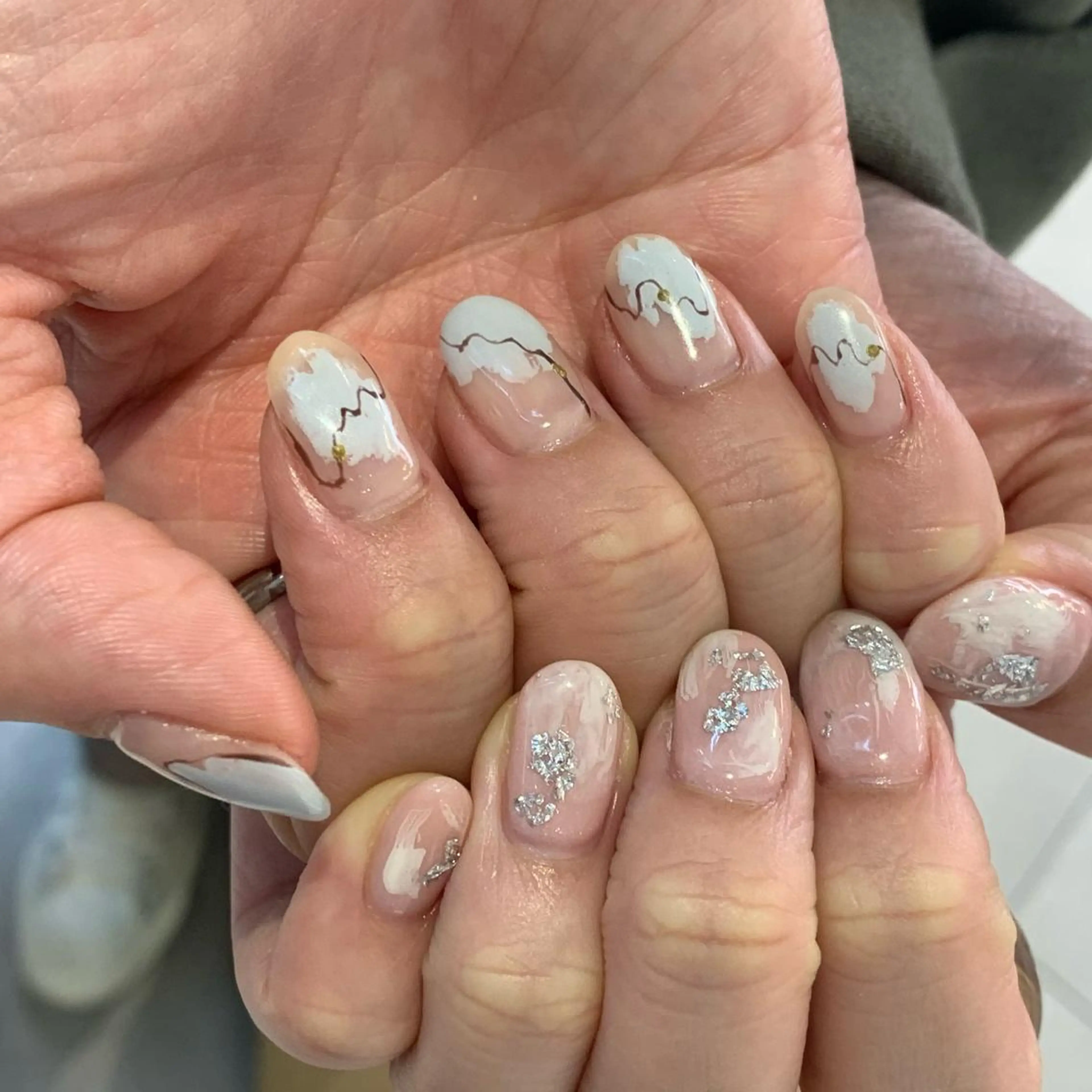 ネイル ニュアンスネイル 春ネイル ハンドネイル Kureha/ネイル トレンドヘアのマツエク・マツパデザイン