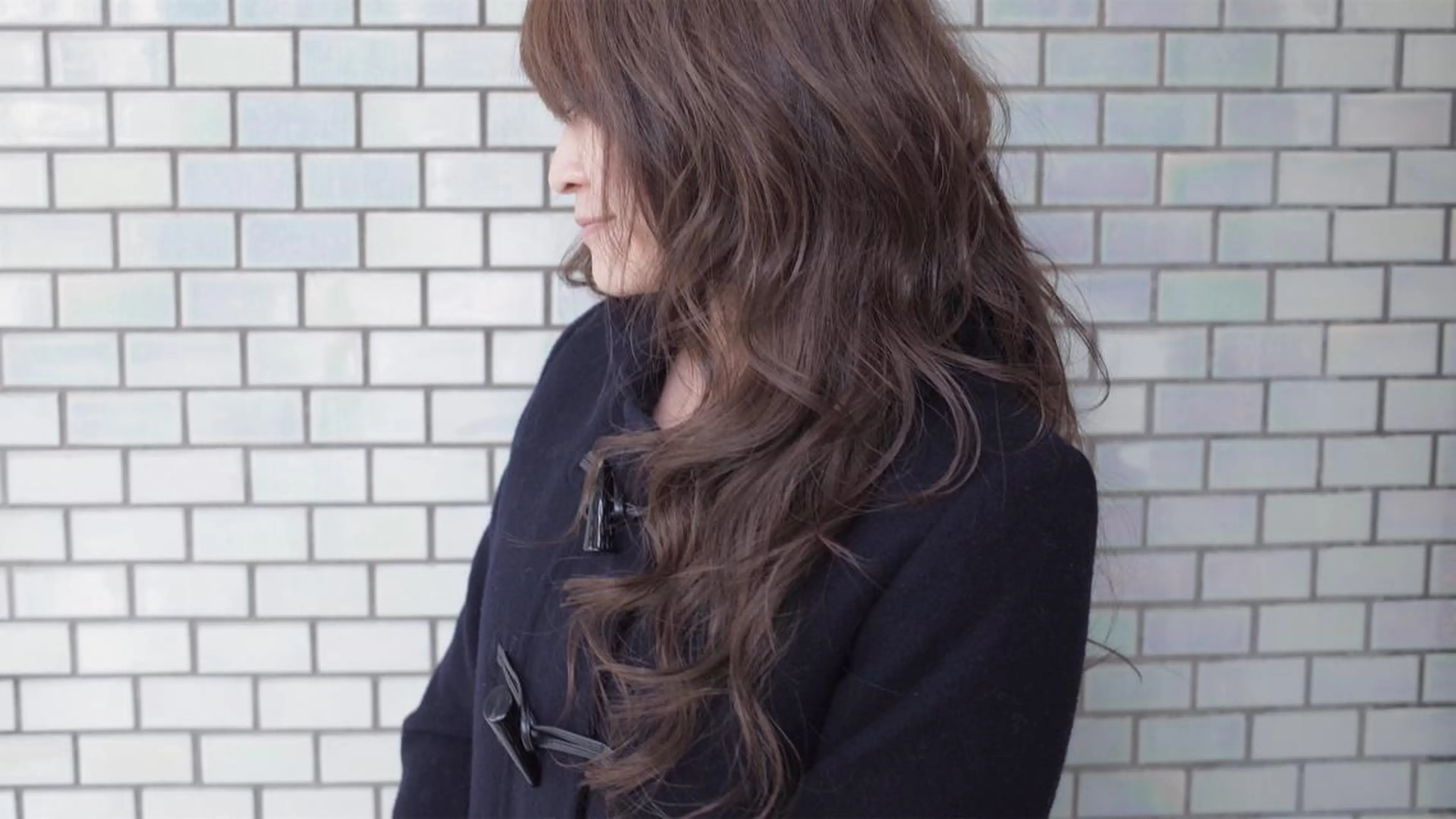 ロング カラー パーマ グレージュ 当日予約🆗✂︎ ウエモト　タクのヘアスタイル