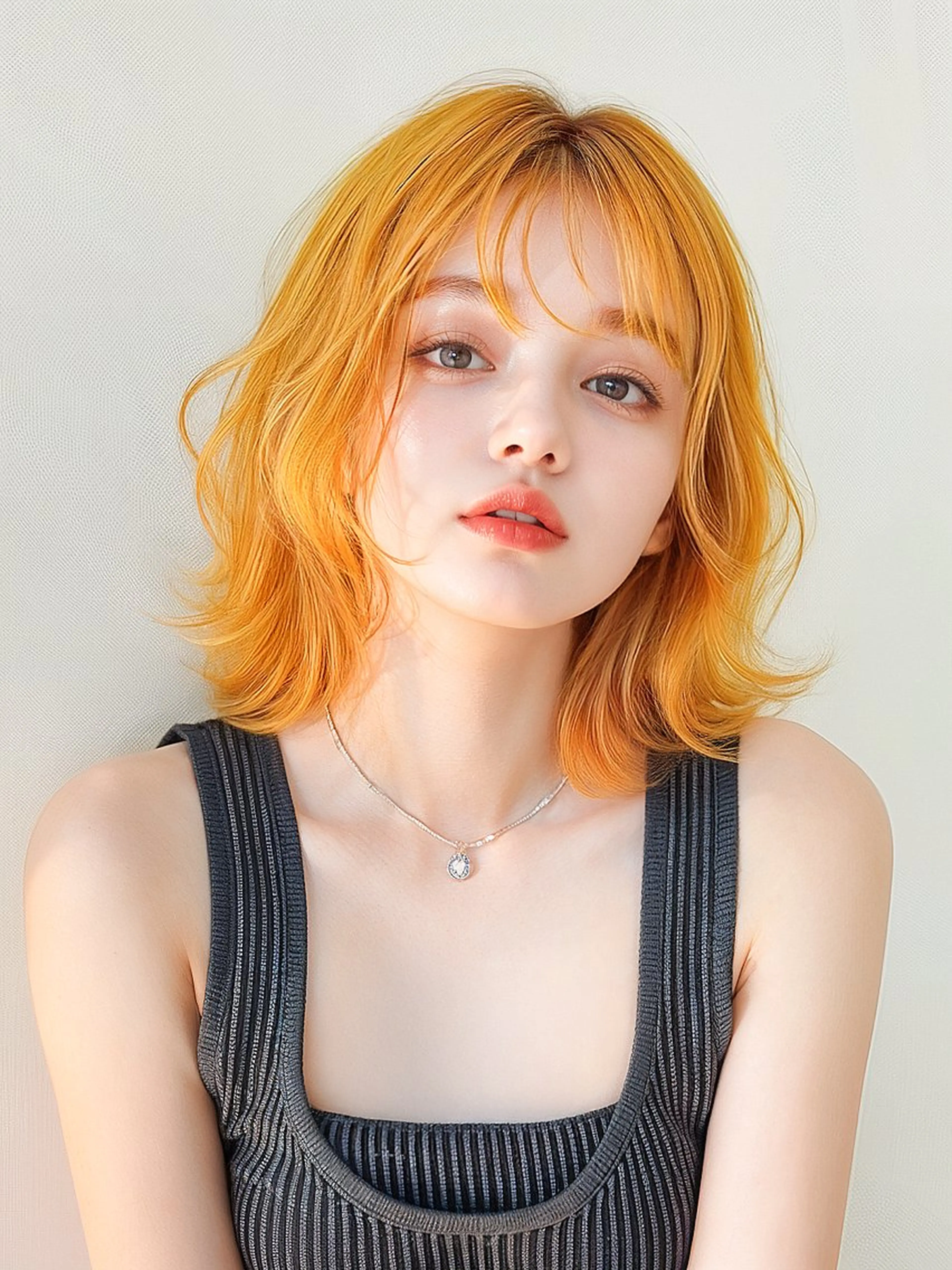 ミディアム カラー 🌈派手髪ハイトーン 🌈鈴木亮太🌈のヘアスタイル