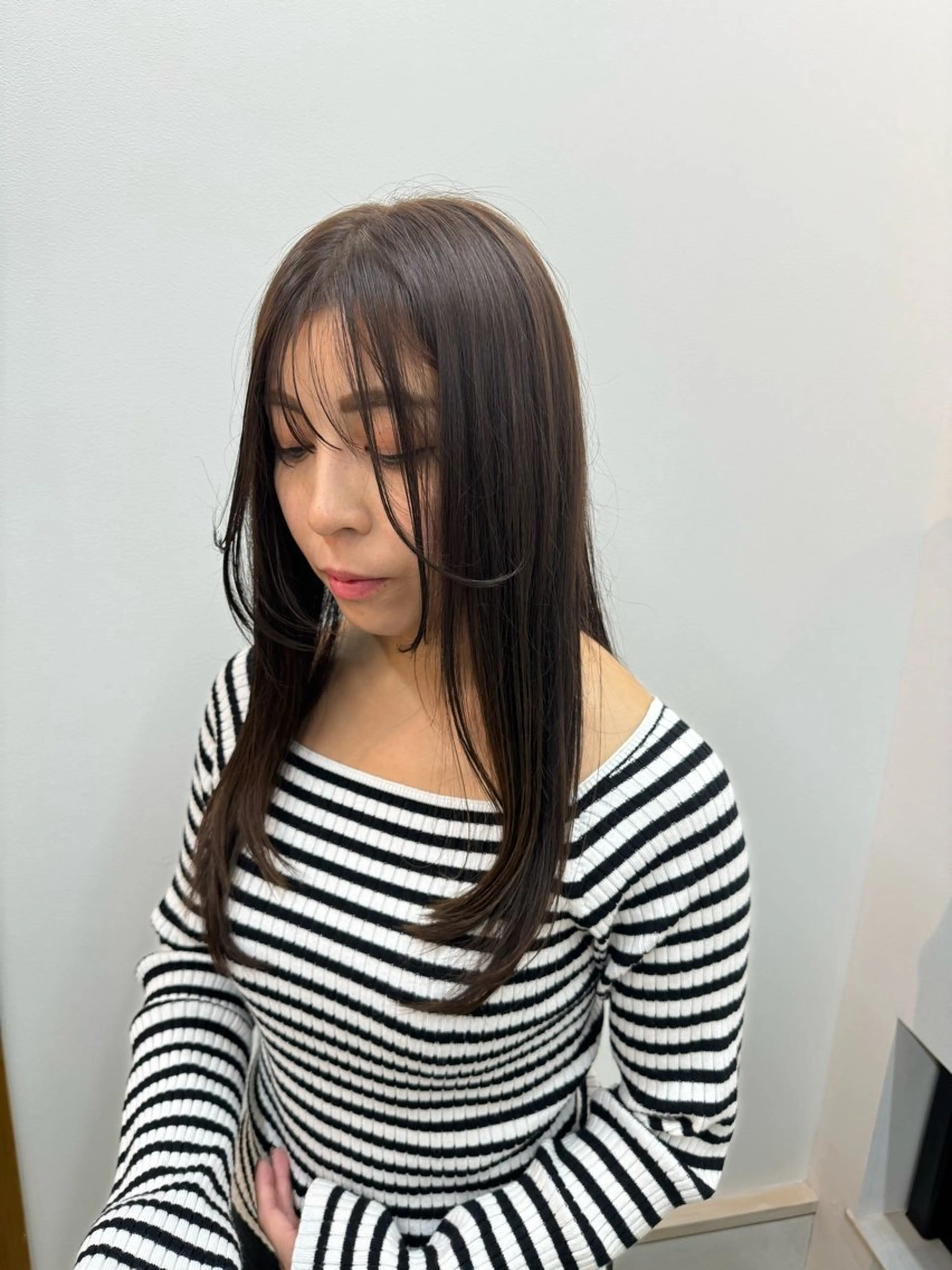 ロング カラー ベージュカラー オリーブベージュ ヘアカラー サイトウ ヒトミ 【メイヘア】のヘアスタイル