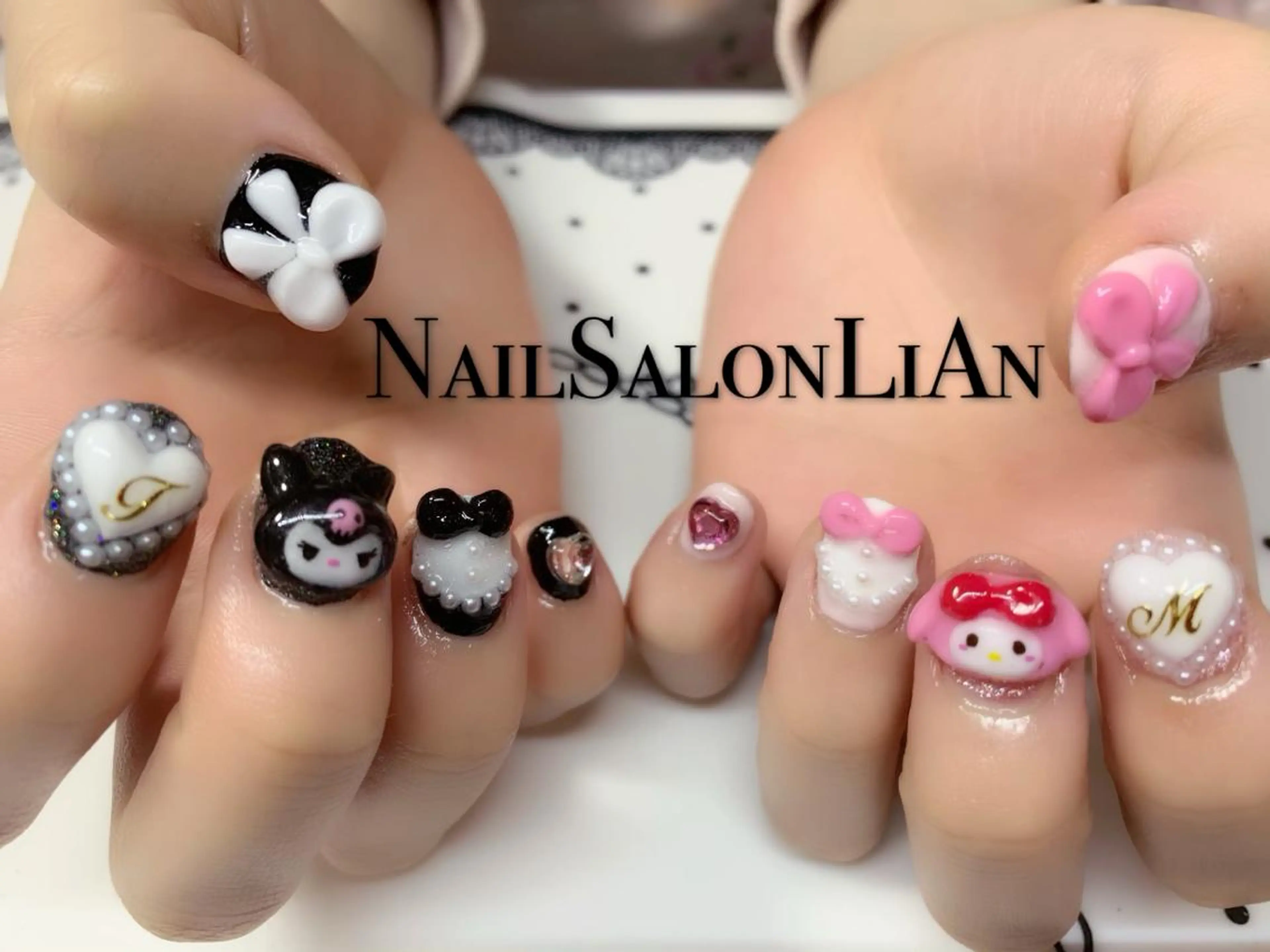 ネイル アートネイル 持ち込み シンプルネイル ストーンネイル NailSalon LiAnのネイルデザイン