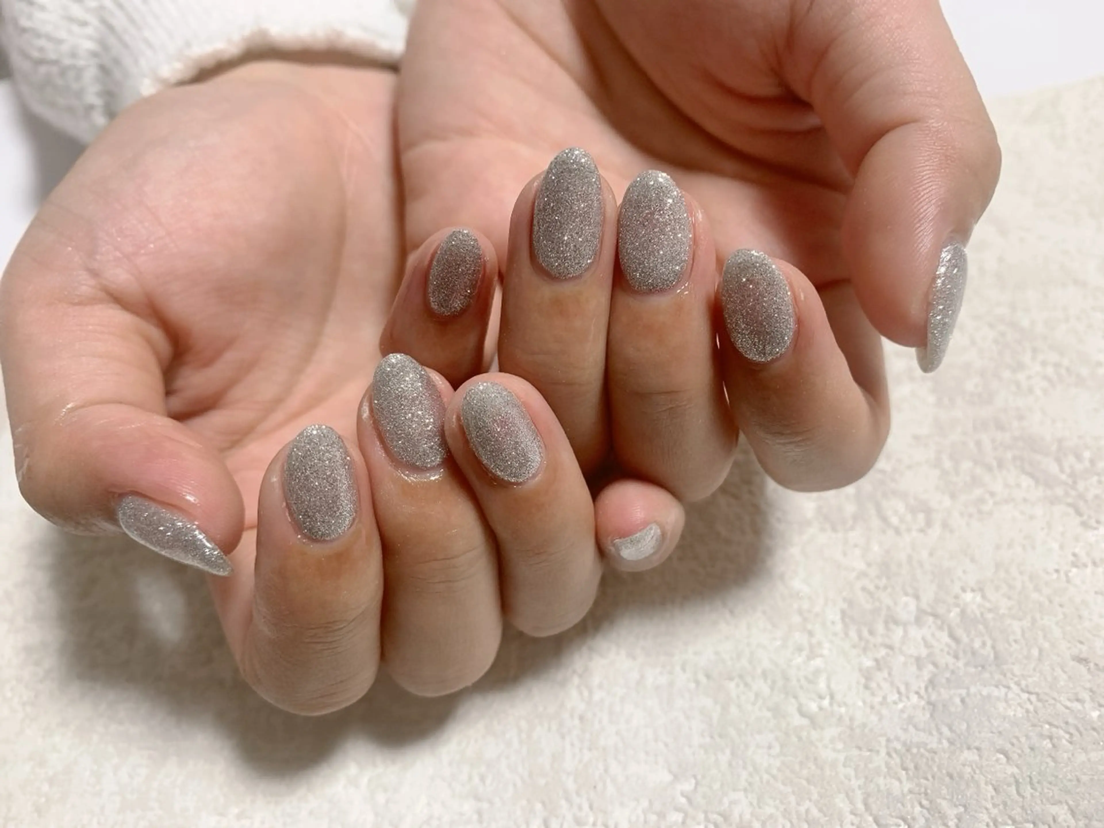 ネイル ジェルネイル ラメ(グリッター) メンズネイル ワンカラーネイル パラジェル kiki nail たまプラーザのネイルデザイン