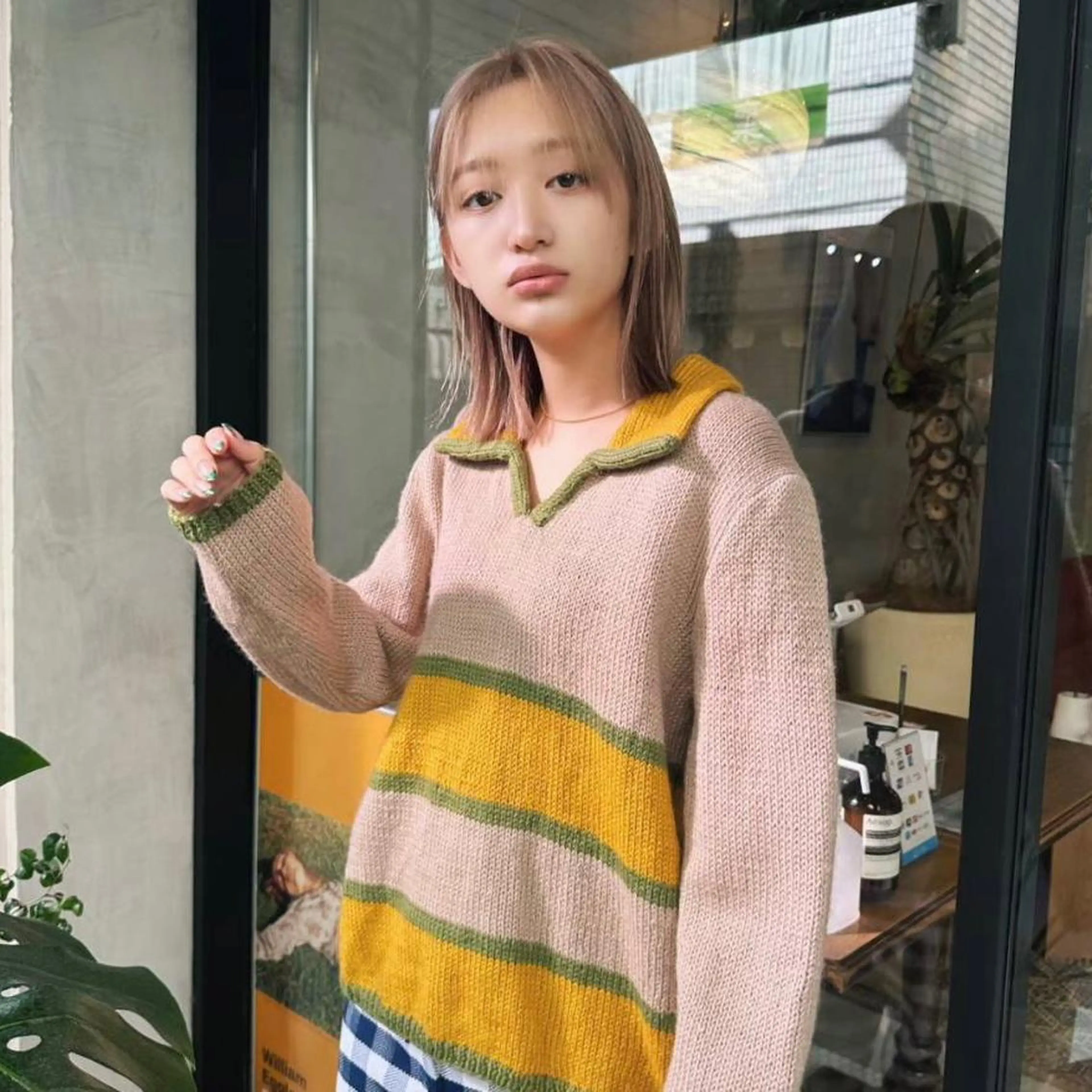 ミディアム カラー honoka ikegamiのヘアスタイル