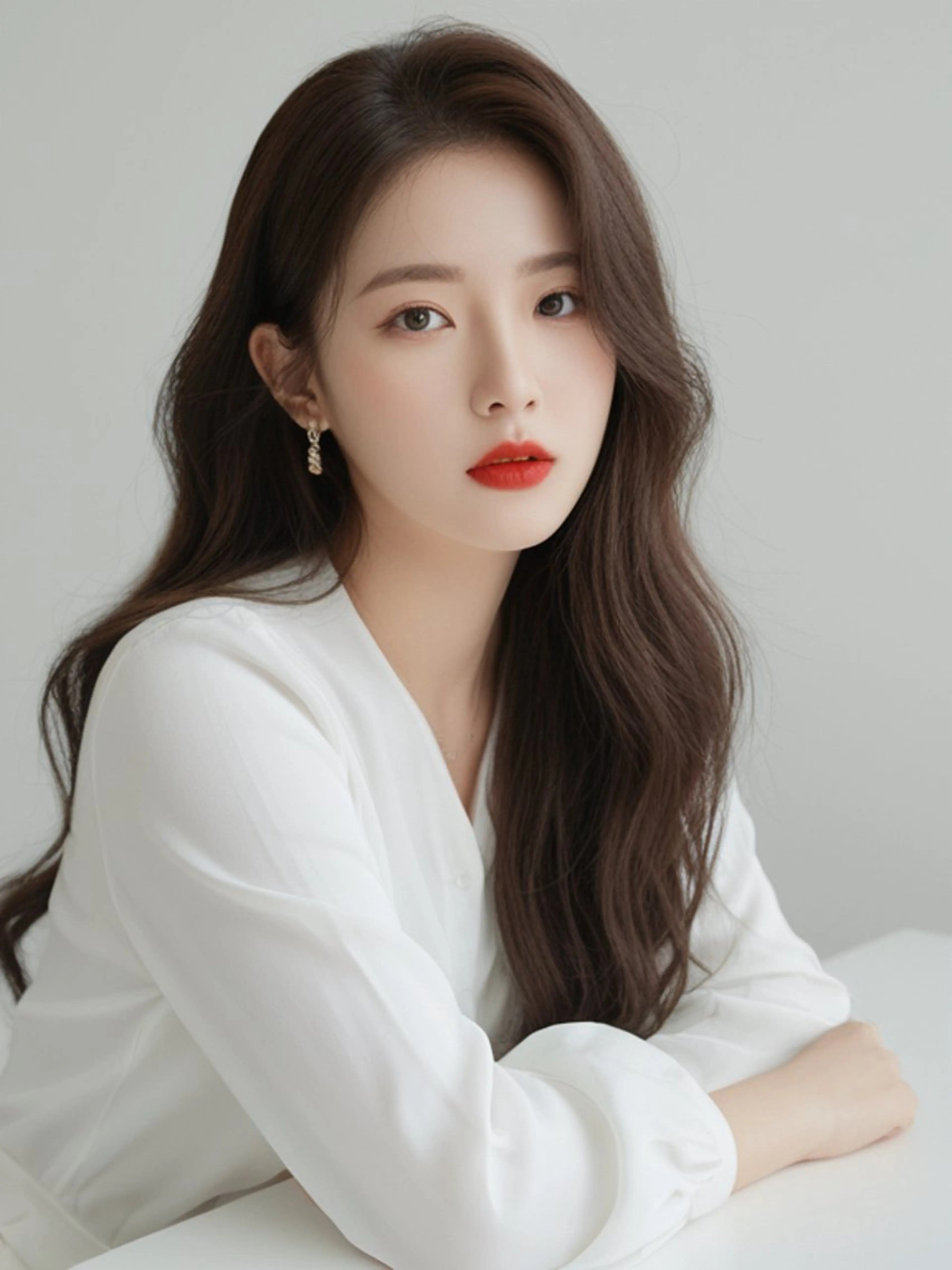 ロング くびれヘア 韓国風ヘア レイヤーカット カット ヘアカラー トリートメント 新宿/韓国レイヤー/ 顔まわり/メンズヘアのヘアスタイル