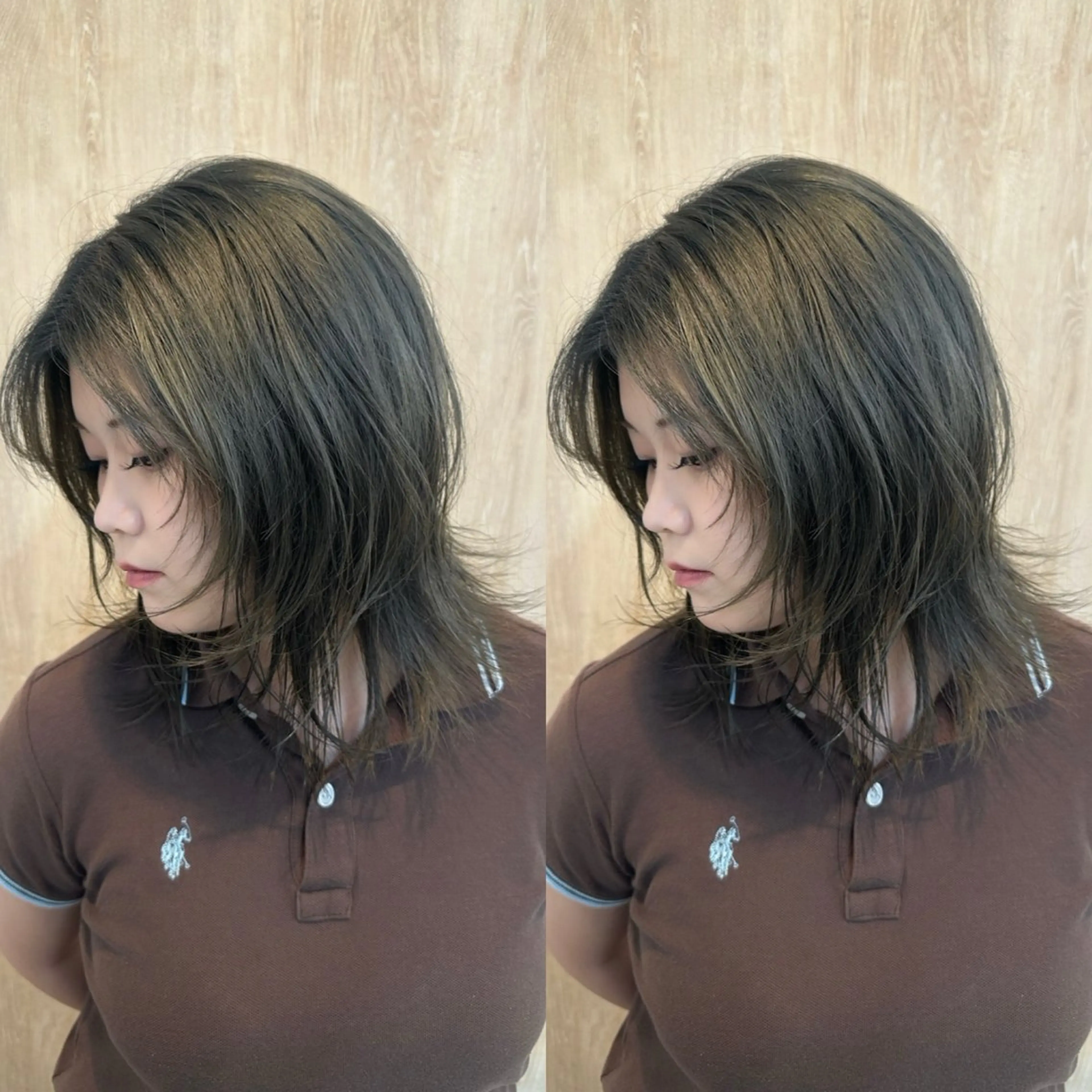 カラー ブリーチ グレージュ オリーブグレージュ オリーブグレー ✨レイヤーカット✨ メンズパーマ沼尾隆一のヘアスタイル