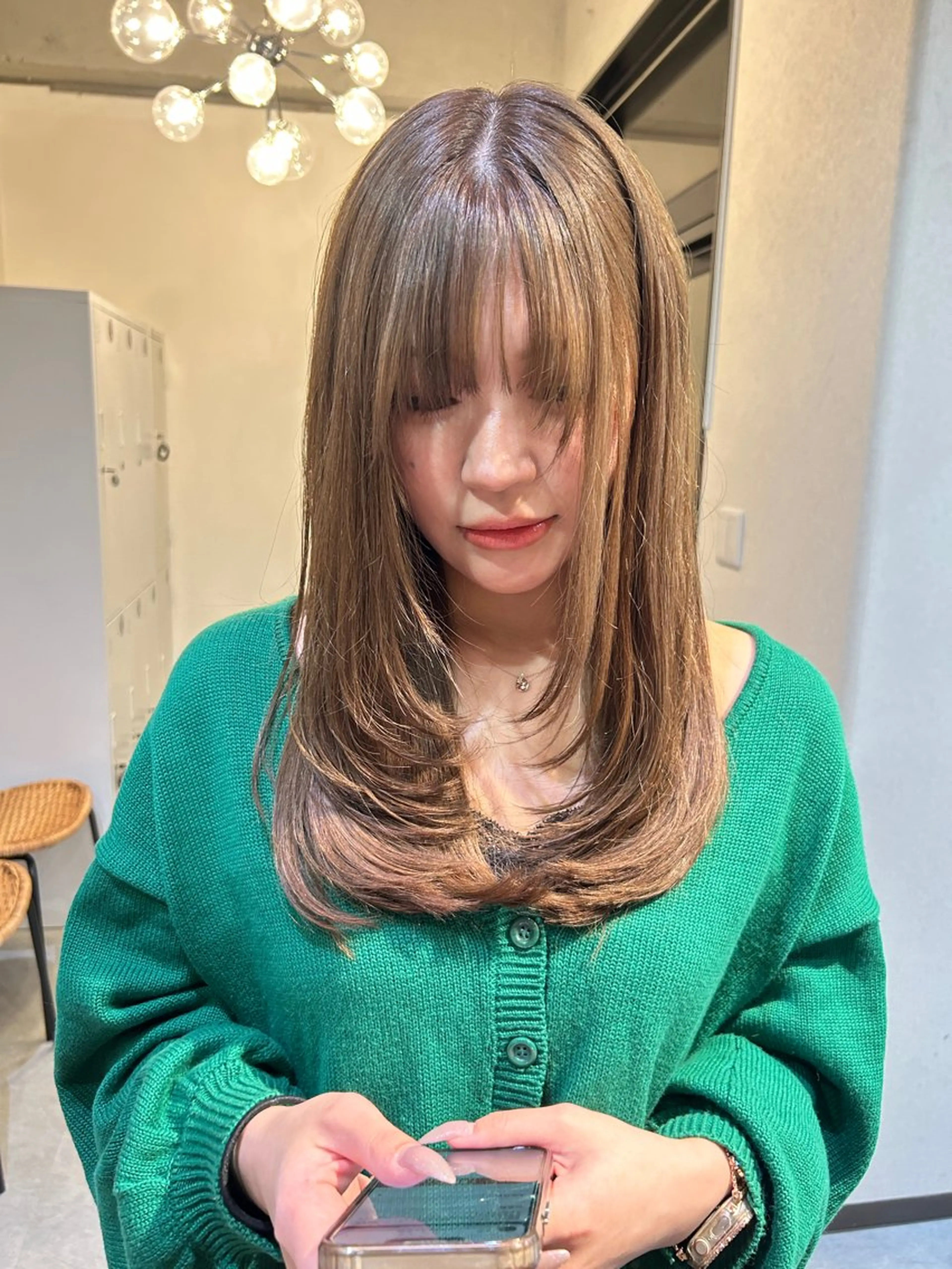 ロング カラー レイヤーカット ロング ヘアカラー トリートメント CARICIA 白木 由里加/新栄のヘアスタイル
