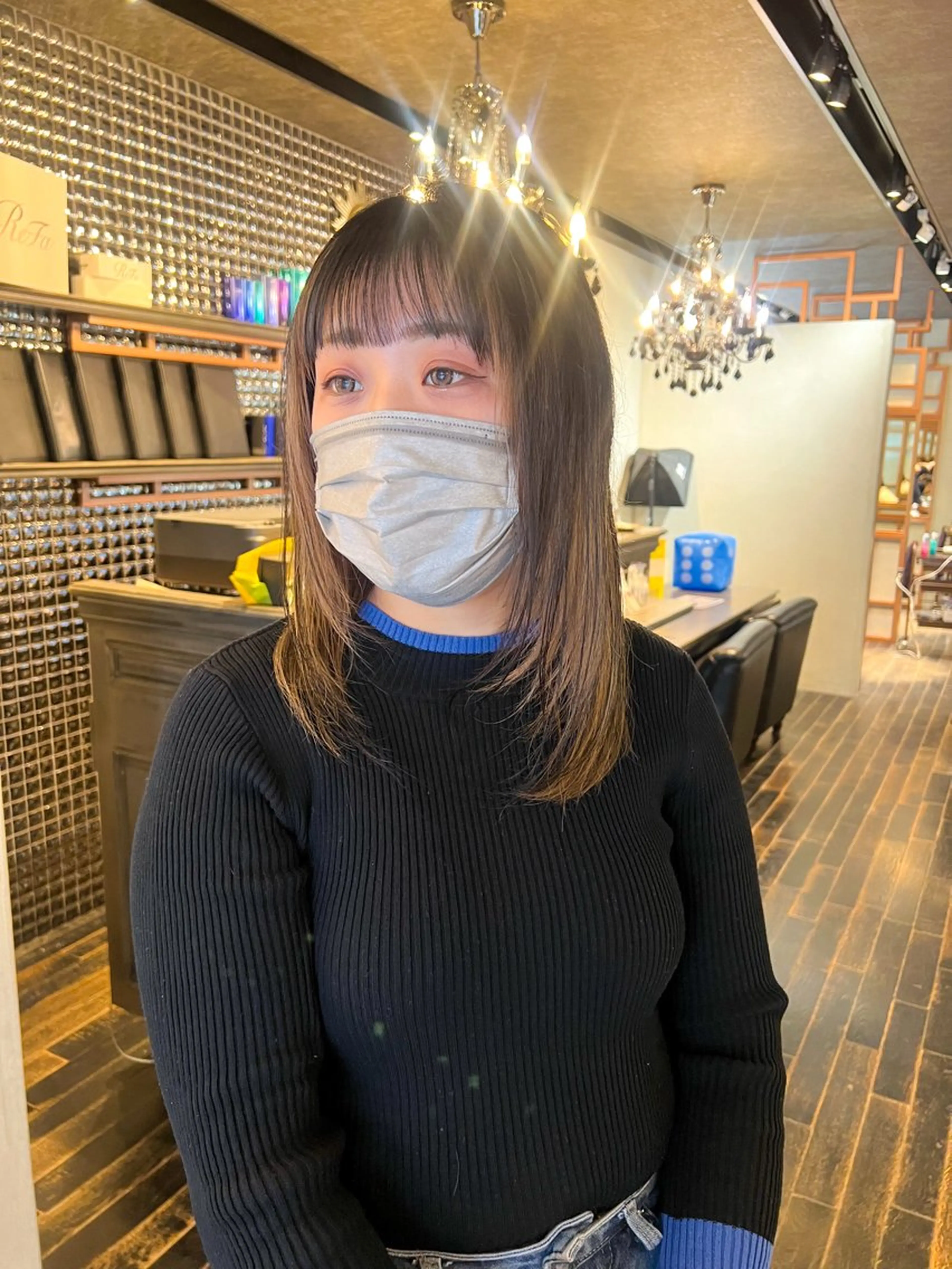 ミディアム カラー ヘアカラー トリートメント Aya/四条烏丸/ インナーカラーのヘアスタイル