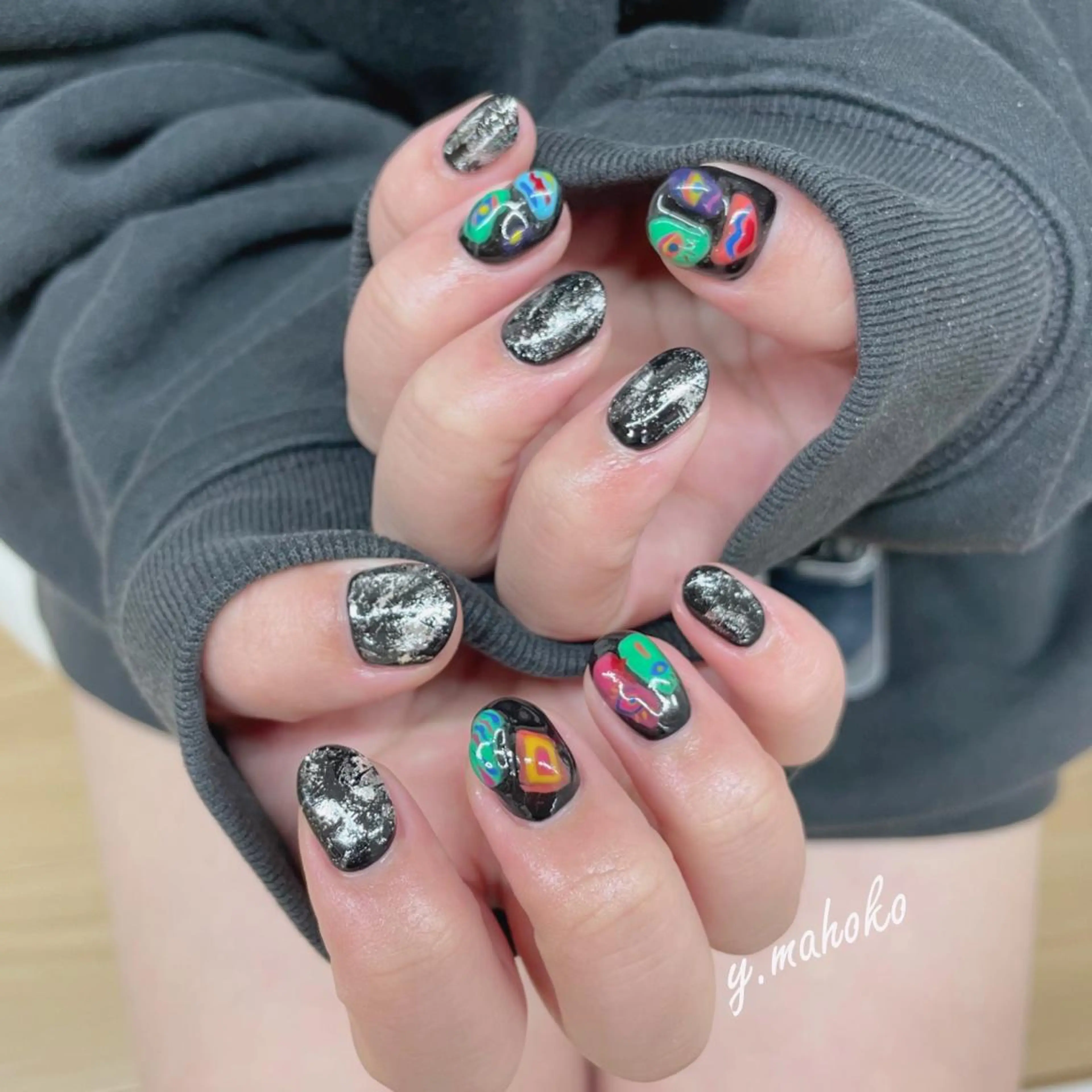 ネイル ハンドネイル パラジェル有/ 長さだし/mahoのネイルデザイン