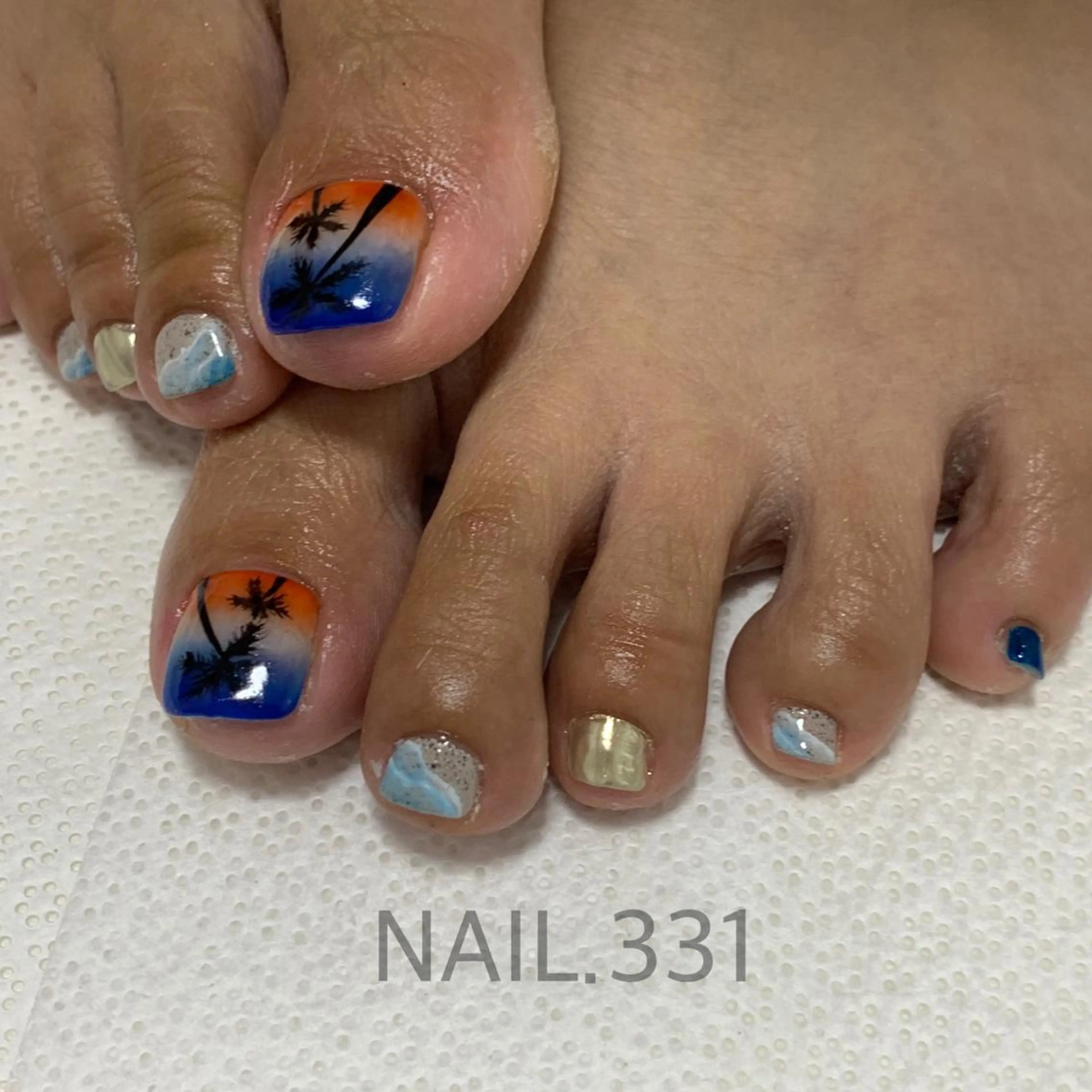 ネイル オーロラネイル フラッシュネイル マグネットネイル ミラーネイル 夏ネイル Nail 331のネイルデザイン