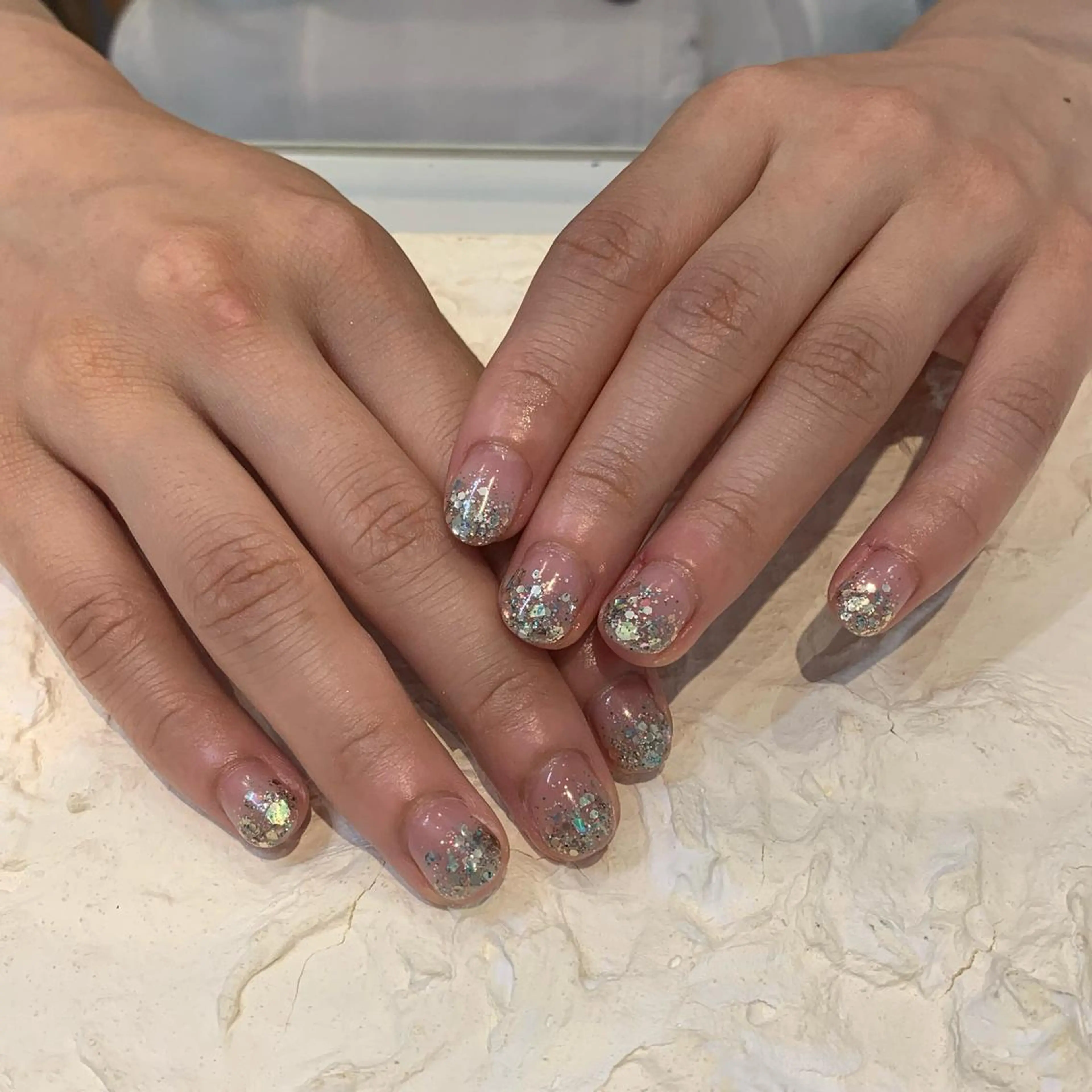 ネイル ラメ(グリッター) ラメグラデーション マキノ ユイのネイルデザイン