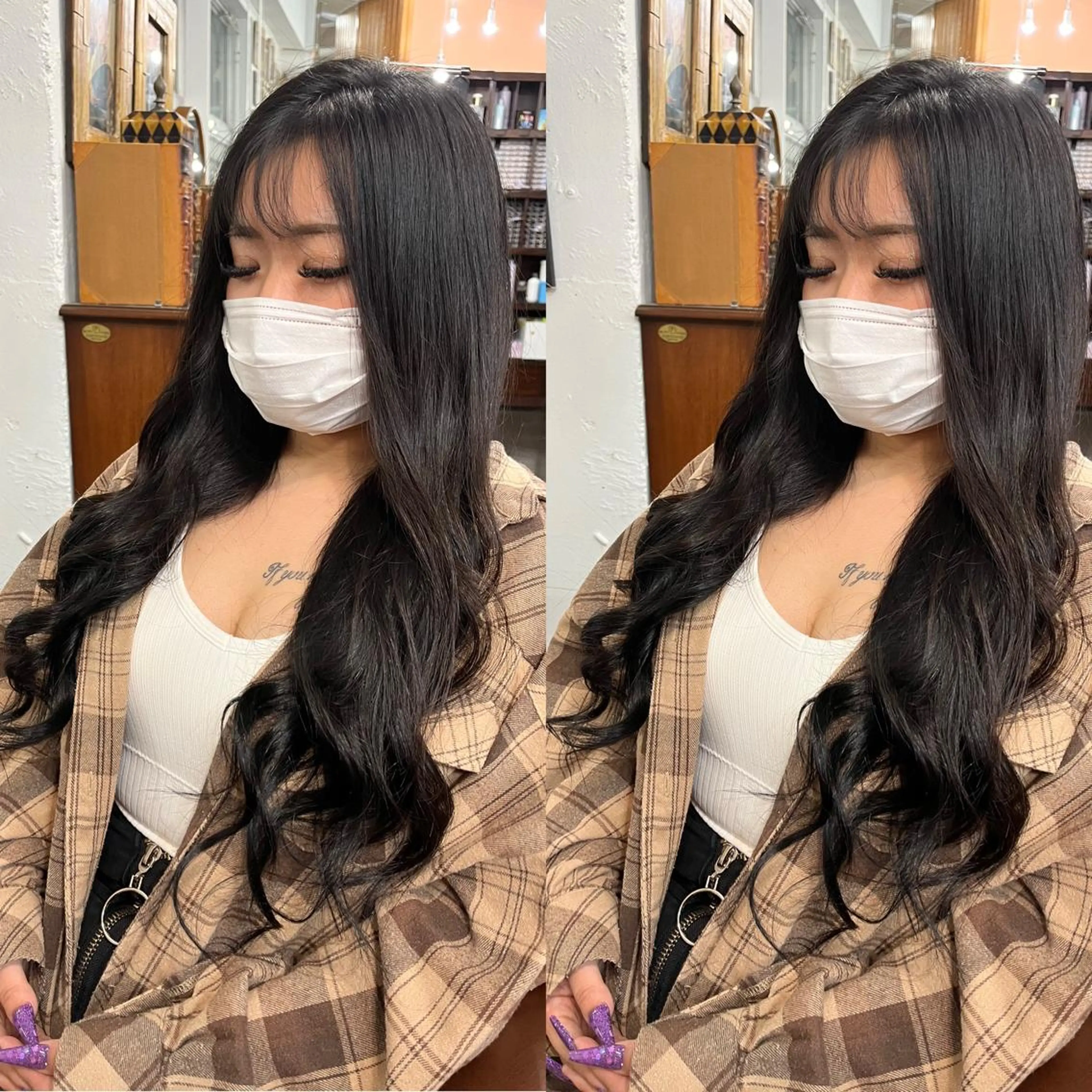 ロング カラー キッズ 編み込みエクステ シールエクステ バレイヤージュ ブリーチ ブロンド モモカ/ハイトーン /バレイヤージュのヘアスタイル